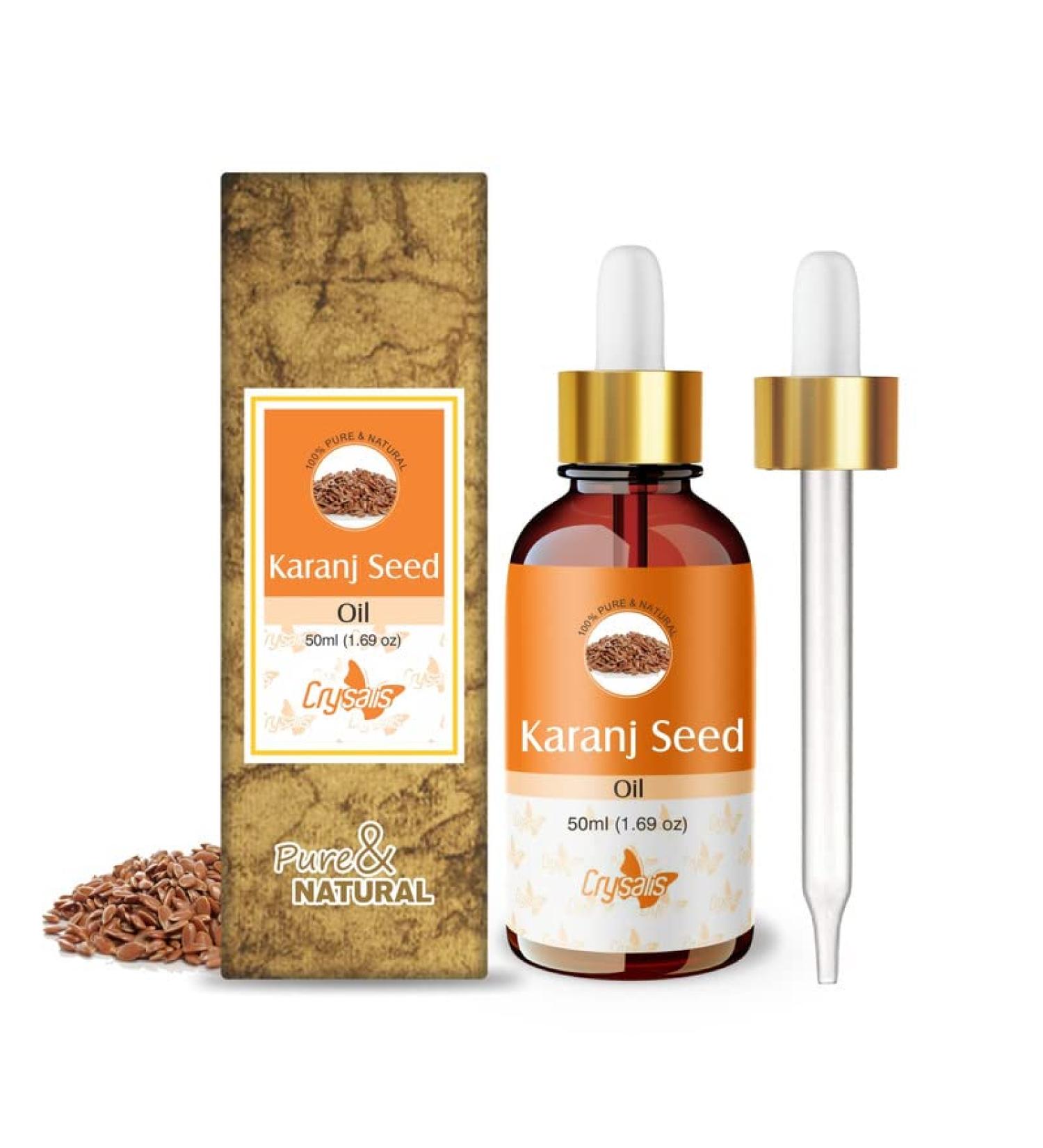 Crysalis Kranj Seed (Pongamia Pinnata) |100% Pure & Natural Undiluted Carrier Oil Organic Standard/Glowing Skin Healthy Hair Nourished Face Moisturized Nail Maintain Clear Skin (50 ml) 15 ml (Pack of 1) - Buy Online on SooperMarket.com
