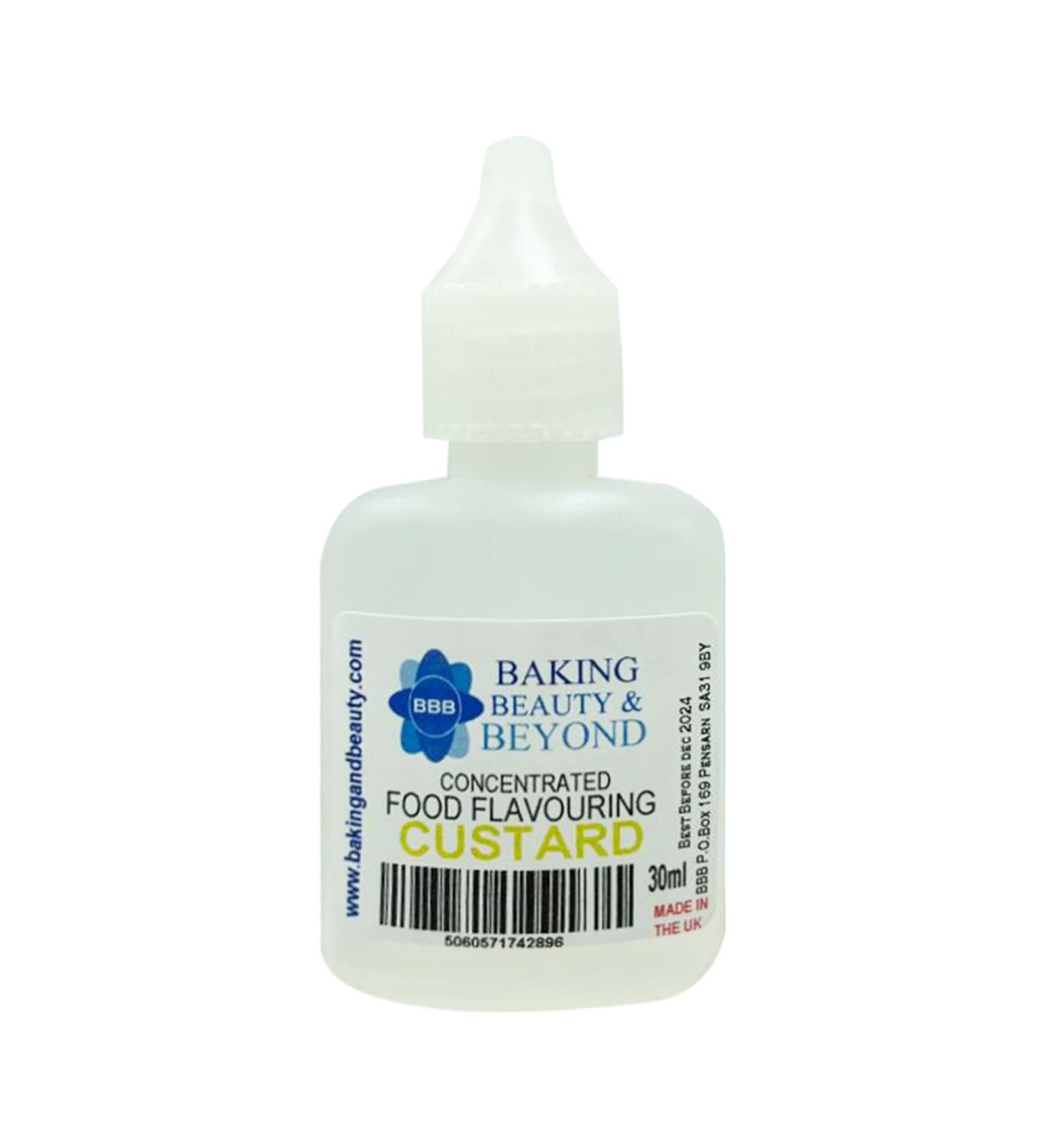Baking Beauty and Beyond Concentrated Food Flavouring Oil - Dozen of Professional Quality Food Grade Flavouring Oil for Candy Making Baking Cooking Lip Balm and Lip Gloss - Custard (30ml) - Buy Online on SooperMarket.com