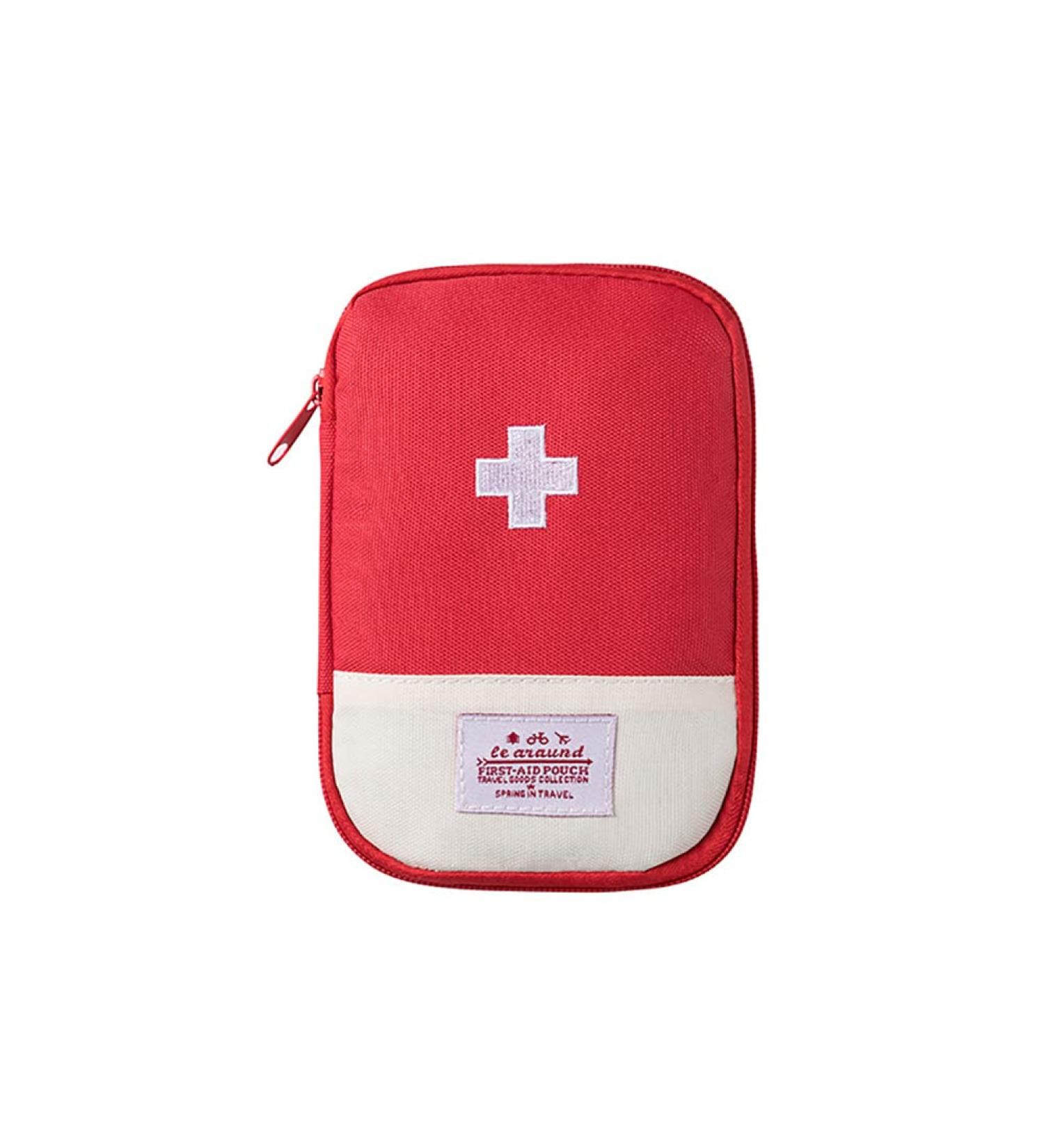 Surakey Mini First Aid Bag - Portable Medication Storage for Travel Camping & Sports - Compact Emergency Medical Bag (Red) - Buy Online on SooperMarket.com