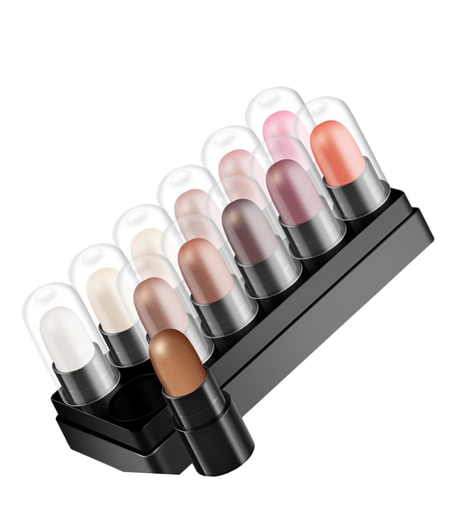 Healeved 12pcs 12 Shadow Box Eye Brightener Stick Eyeshadow Pencil Crayons Makeup Kit Plastic - Buy Online on SooperMarket.com
