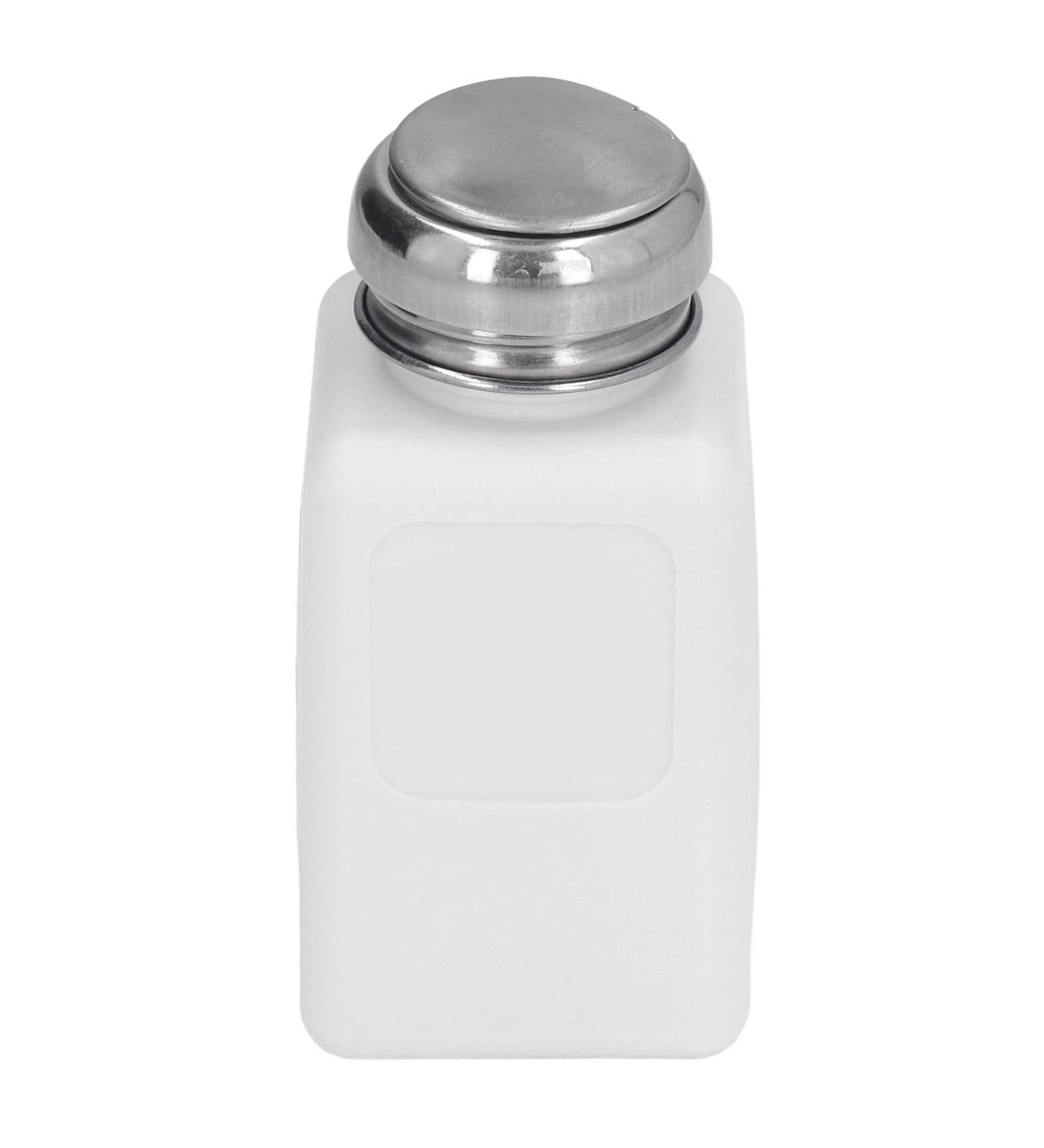 Haofy Press-Type Dispenser Pump with 200ml Capacity Featuring an ESD Static Stainless Steel Lid for Dispensing Acetone IPA Solvent Oil Press Type Dispenser Pump with (White) - Buy Online on SooperMarket.com