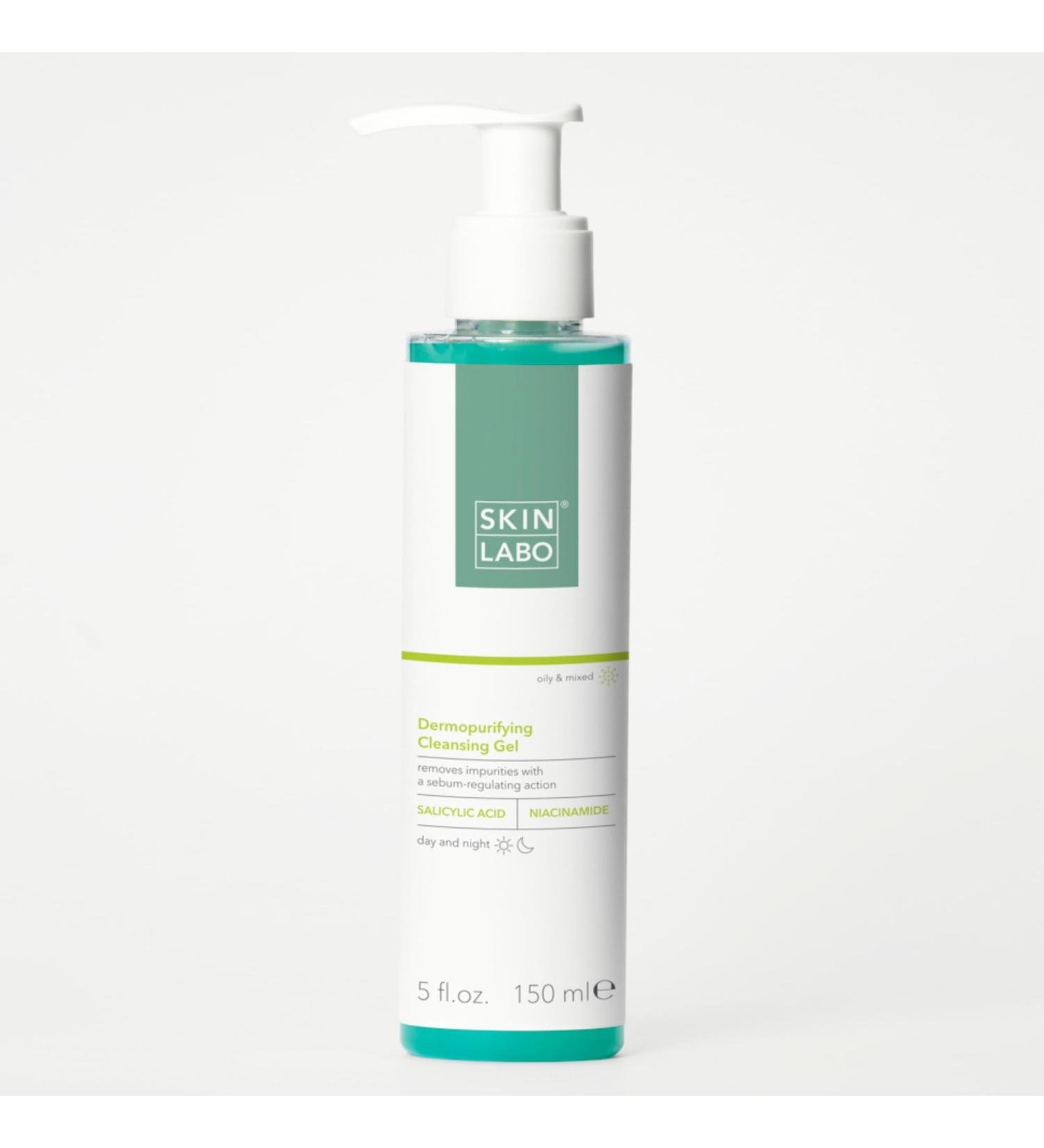 SkinLabo - Dermopurifying Cleansing Gel - Balancing and Purifying Action Removes Impurities with Salicylic Acid and Niacinamide - 150 ml New Version - Buy Online on SooperMarket.com