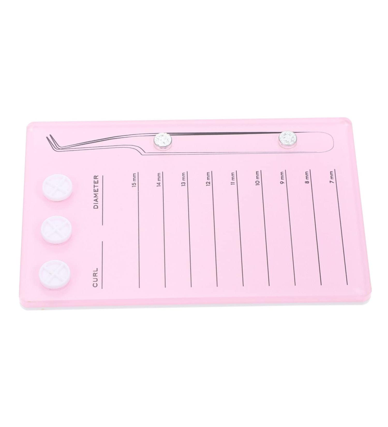 Mikinona Magnetic Eyelash Board Hand Plate Lashes Magnetic False Eyelashes Pallet Holder Eyelash Grafting Supplies Lash Storage Board Eyelash Holder Accessories Acrylic Epoxy Pink 14.3x9.4cm Pink - Buy Online on SooperMarket.com