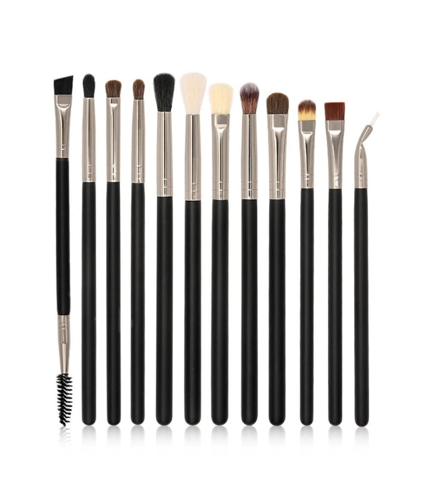DFHBFG 12-Piece Eye Makeup Brushes Set | Complete Eye Shadow Eyeliner Eyebrow Tools for Flawless Application | International Shipping - Buy Online on SooperMarket.com
