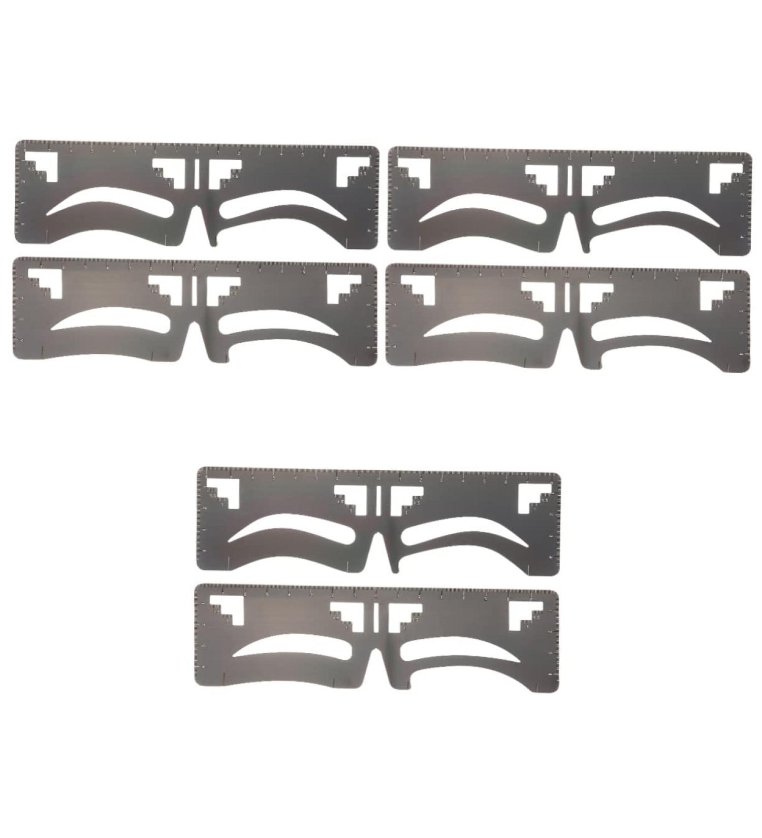 Beavorty 6 Pcs Eyebrow Ruler and Stencil Set - Brow Shaping Template, Eyebrow Stamp, Mapping String, and Makeup Supplies - Buy Online on SooperMarket.com
