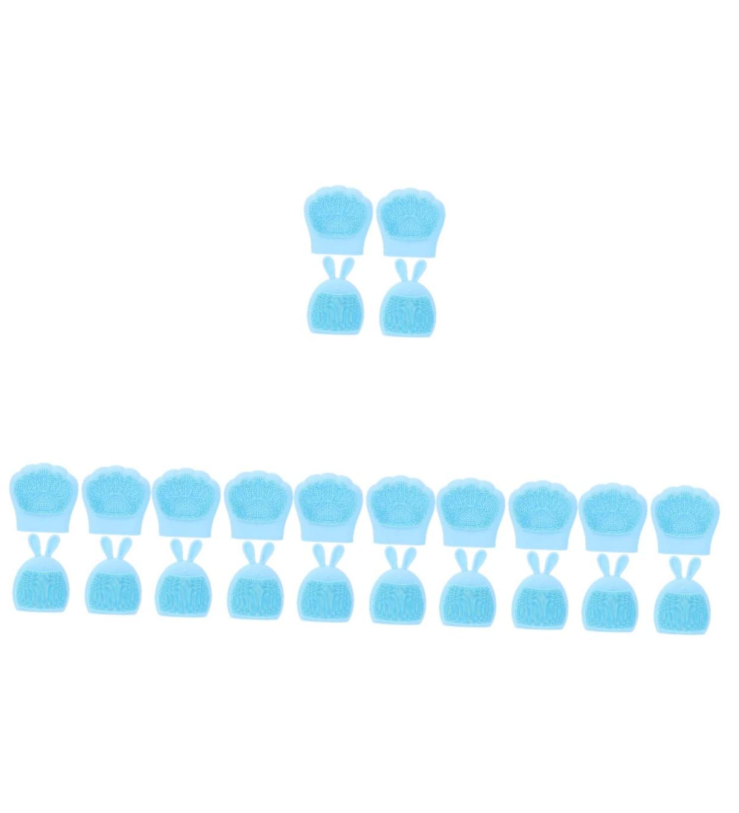 minkissy 24 Pcs Rabbit Ears Facial Brush Face Wash Brush Silicone Face Wash Massager Silicone for Face Silicone Face Brush Silicone Facial Cleaner Handheld Silica Gel Pore Brush Body Miss Light Bluex6pcs 7.5x7.5cmx6pcs - Buy Online on SooperMarket.com