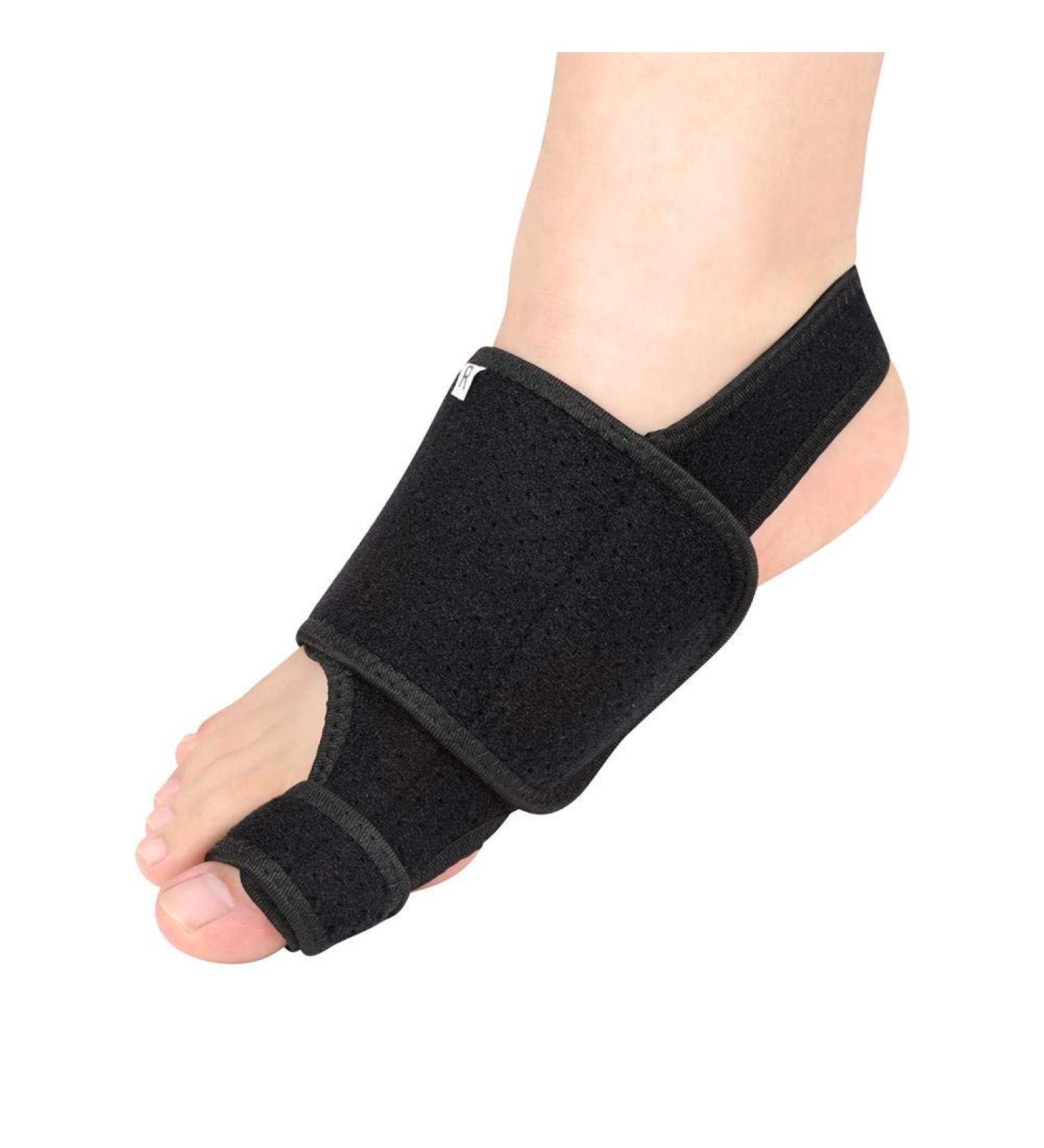 FILFEEL Toe Separator Three-dimensional Hallux Valgus Corrector Black + PU Silicone Arch Pad (1 Pair)