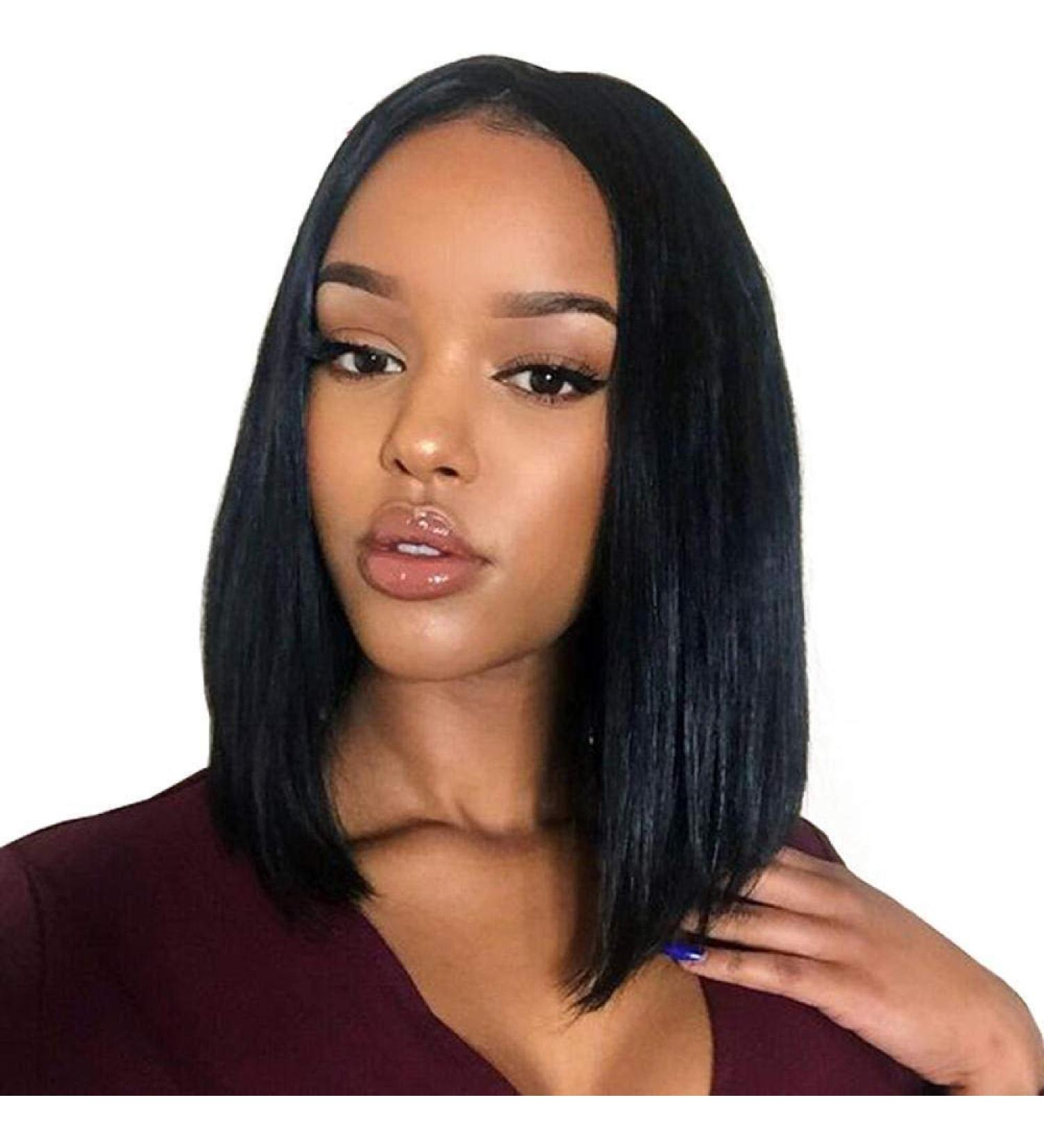 Shop Stylish European & American Wigs for Women - Long Straight Hair in Black & Dark Brown | African Fashion - Buy Online on SooperMarket.com