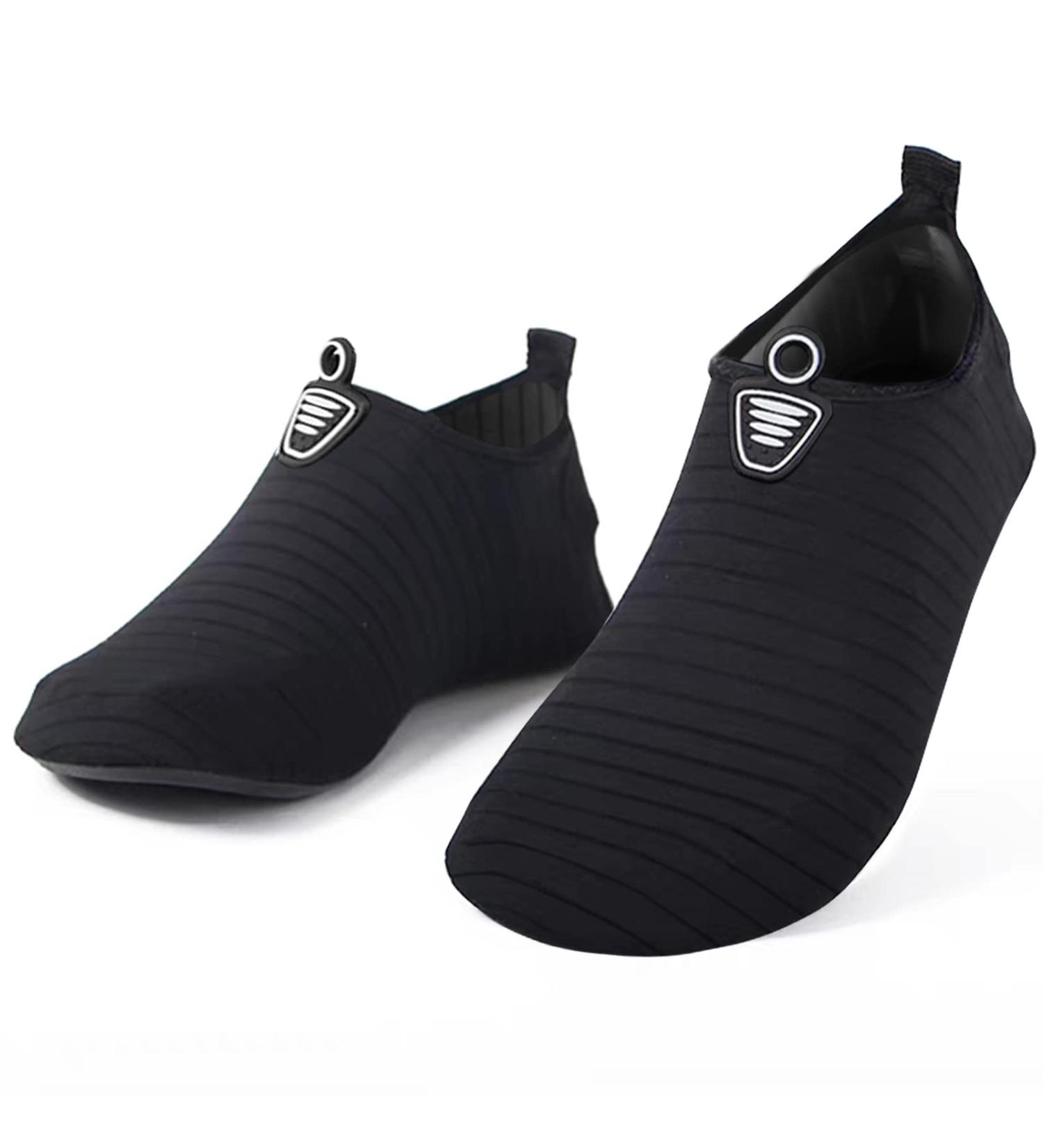 Pthtechus Children Aqua Shoes - Boys & Girls Quick-Dry Beach Swimming Shoes Non-Slip Water Shoes for Indoor Surfing & Boating - Size 28/29 EU Black - Buy Online on SooperMarket.com