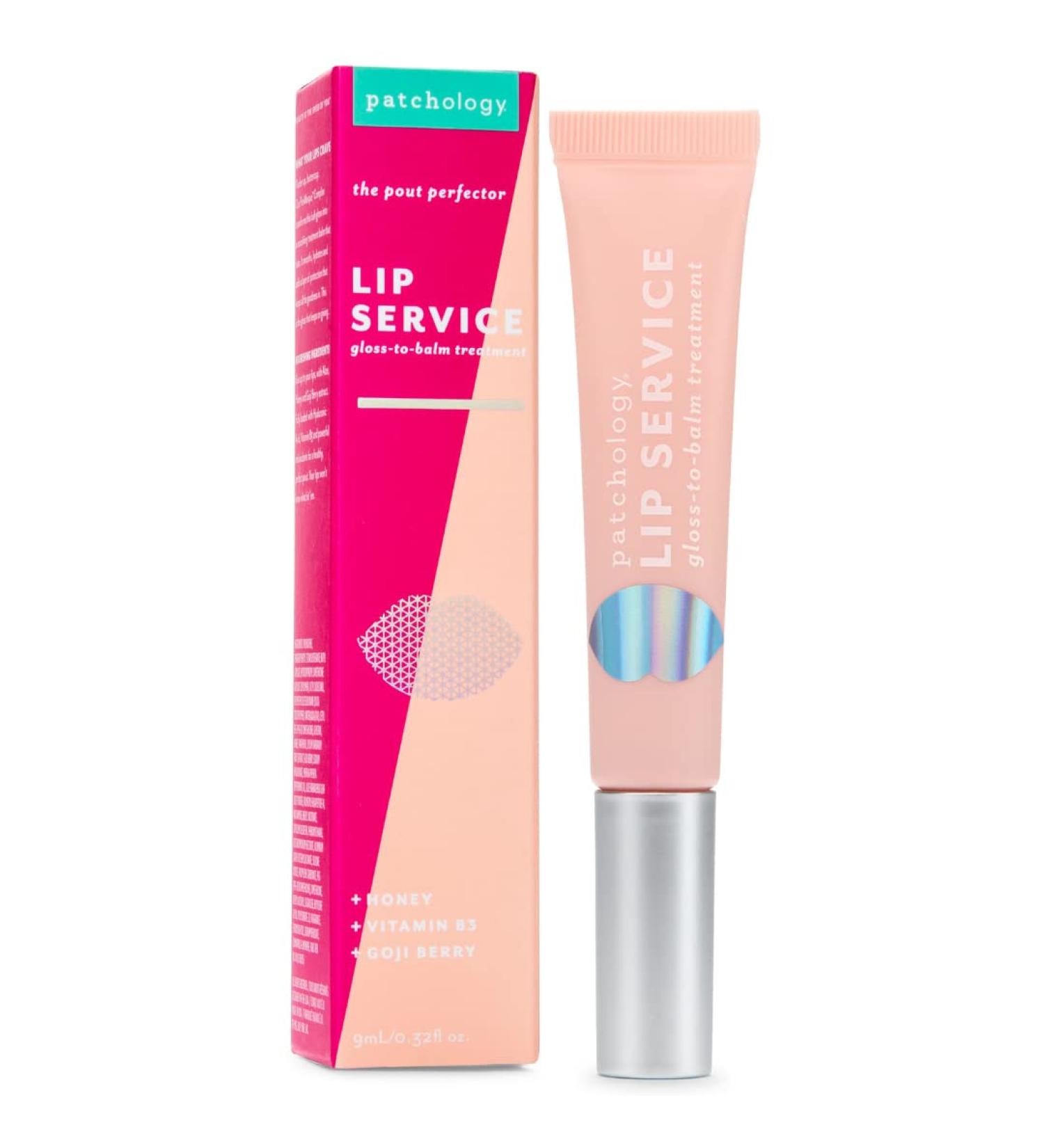 Patchology Lip Service Gloss-to-Balm Lip Treatment - Hyaluronic Acid Lip Care for Dry, Cracked, and Chapped Lips - Buy Online on SooperMarket.com