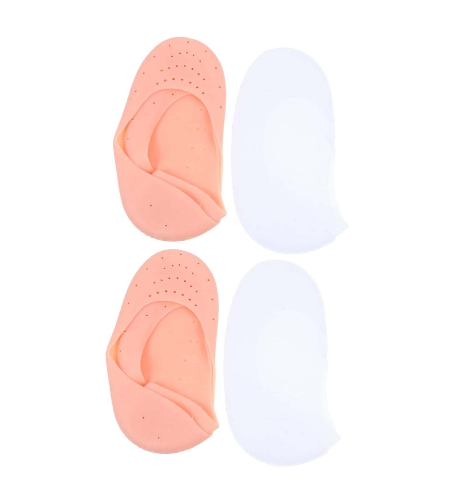 minkissy 4 Pairs Silicone Feet Foot Care Protector Non- Slip Silicone Socks Anti- Cracking Socks Plantar Socks Moisturizing Socks Elastic Gel Socks Moisturiser Socks Silica Gel L 19.5X9.5X1.5CM - Buy Online on SooperMarket.com