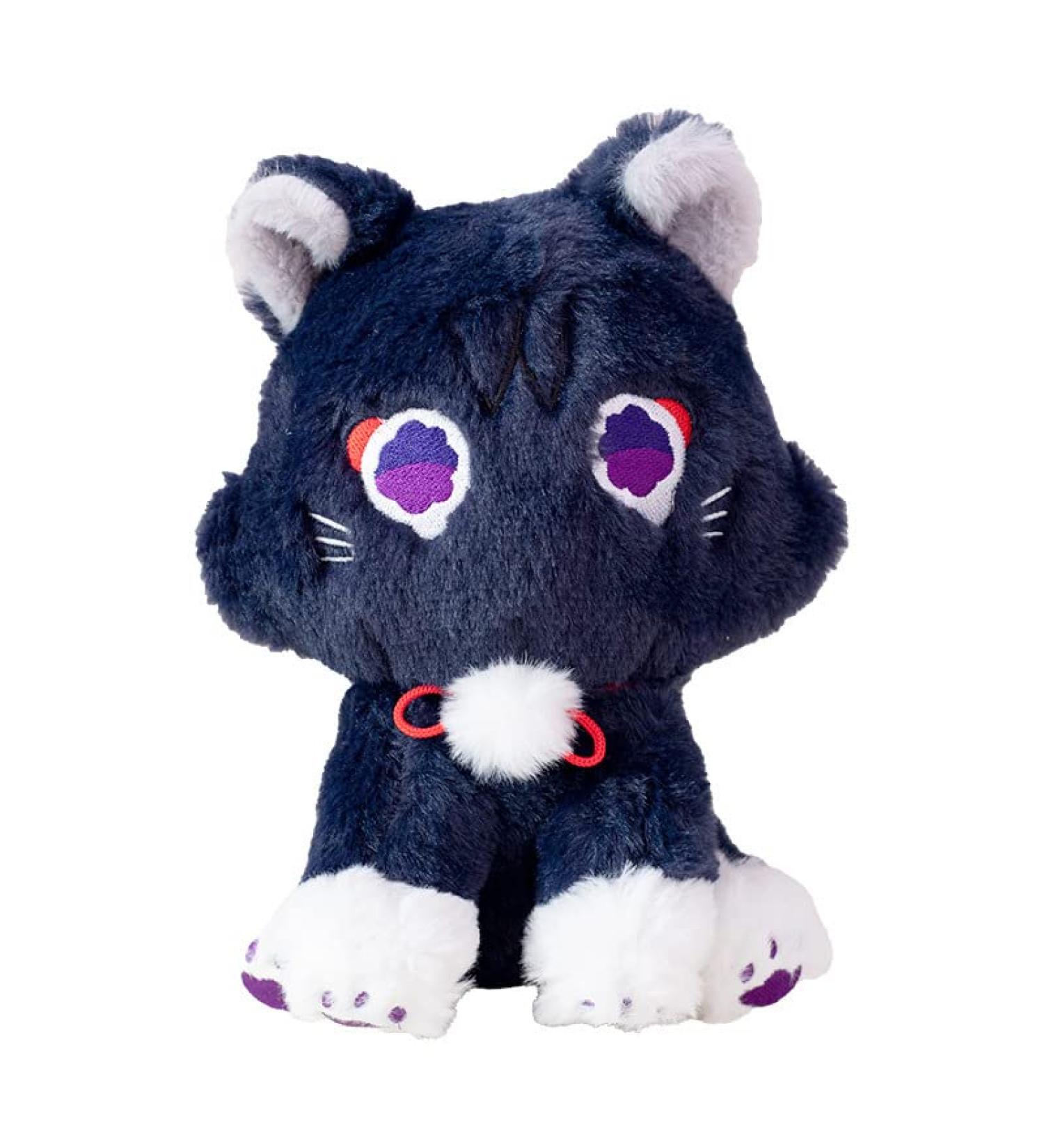 Genshin Impact Scaramouche Cat Plush Toy | 8.6-inch Stuffed Animal Doll for Kids | Soft and Cute Scara Cat Pillow Plushies - Buy Online on SooperMarket.com