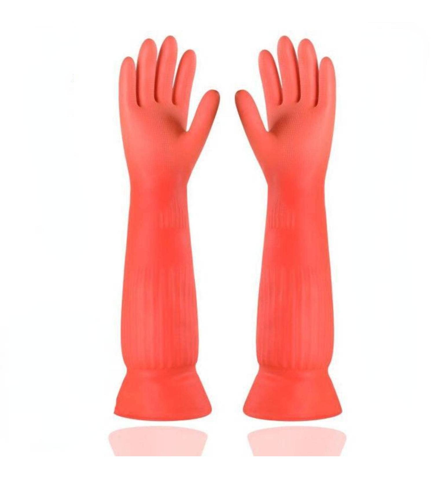 Latex Gloves Rubber Kitchen Car Wash Household Cleaning Rubber Rubber Gloves Extended Car Wash Without Backflow chengse Large - Buy Online on SooperMarket.com