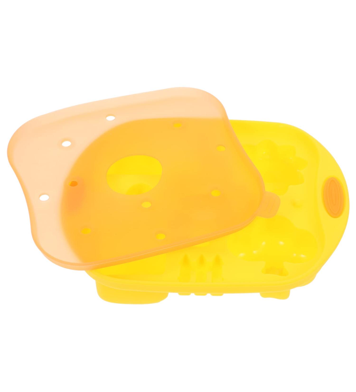 Alipis Baking Tools Silicone Molds Decorative Food Mold Ice Cube Tray Baby Food Mold Pudding Mold Flexible 15X12X3cm Yellow - Buy Online on SooperMarket.com