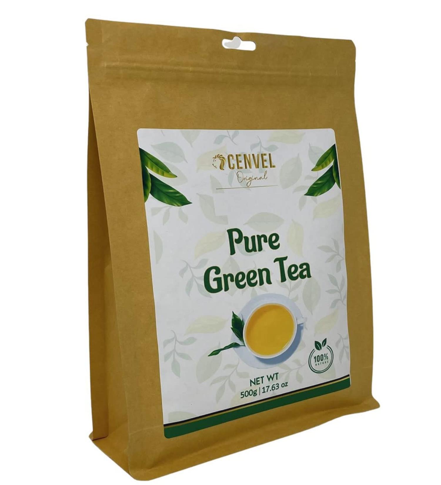 CENVEL Pure Green Tea Loose Leaf | 100% Natural and Fresh Harvest | Detox Loose Leaves Tea | Ceylon Green Tea | Single Estate Tea (500g) - Buy Online on SooperMarket.com