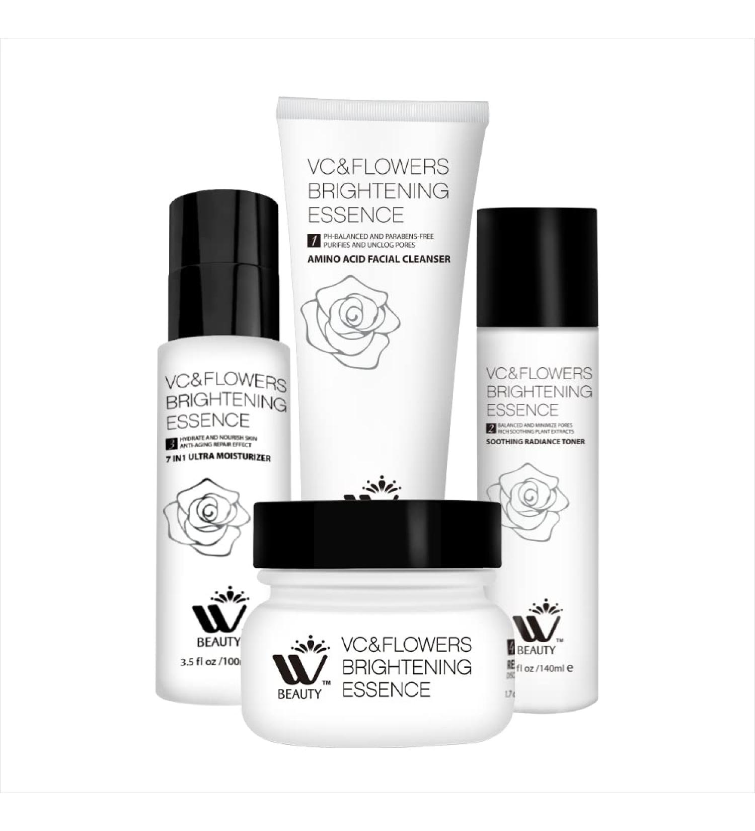 WBM Skincare Beauty Kit Facial Cleanser Moisturizer Witch Hazel Toner & Anti-Aging Night Cream for Sensitive Skin Shop Internationally - Buy Online on SooperMarket.com