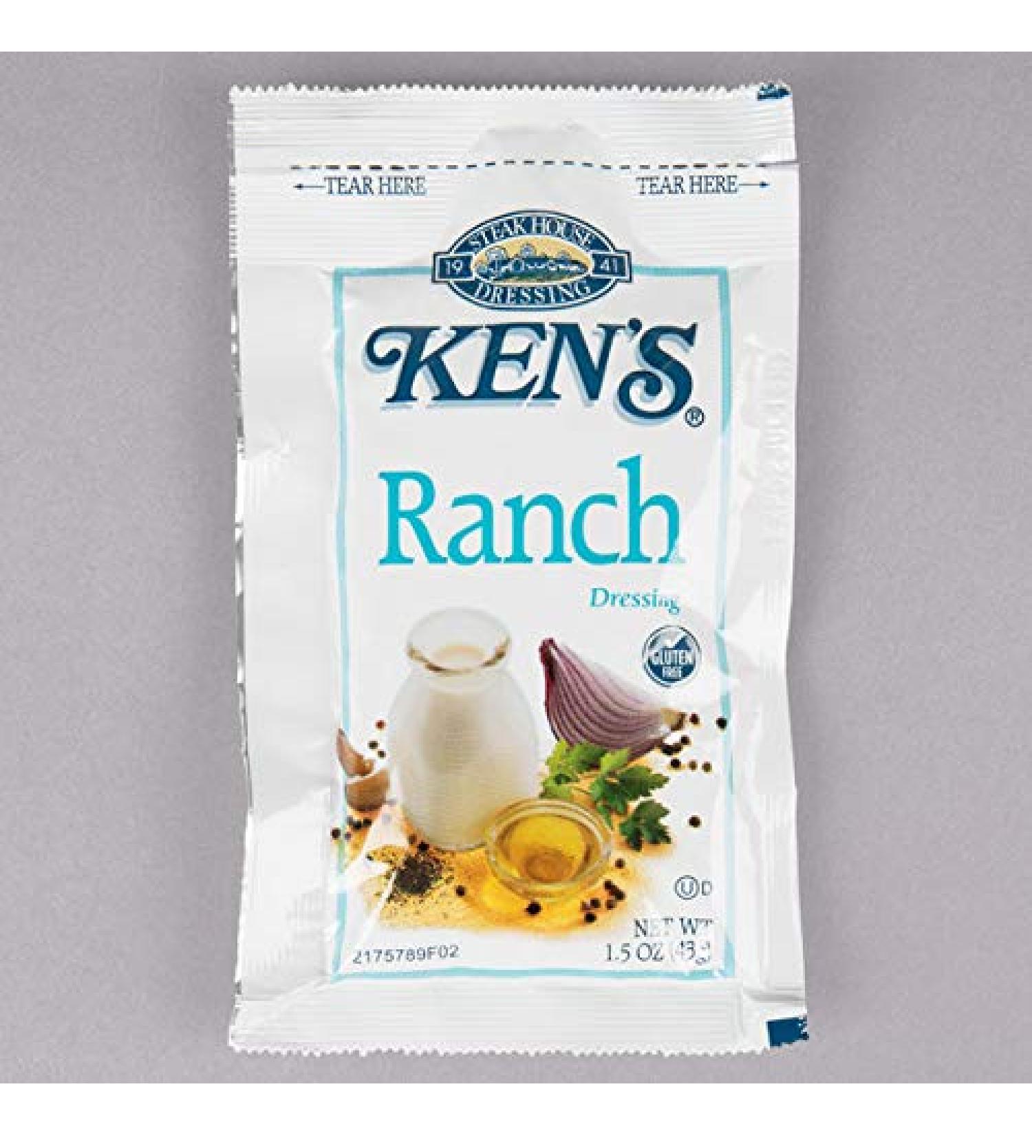 Ken's 1.5oz Ranch Dressing Packets - Case of 60 | Bulk Pack of 60 Individual Servings - Buy Online on SooperMarket.com