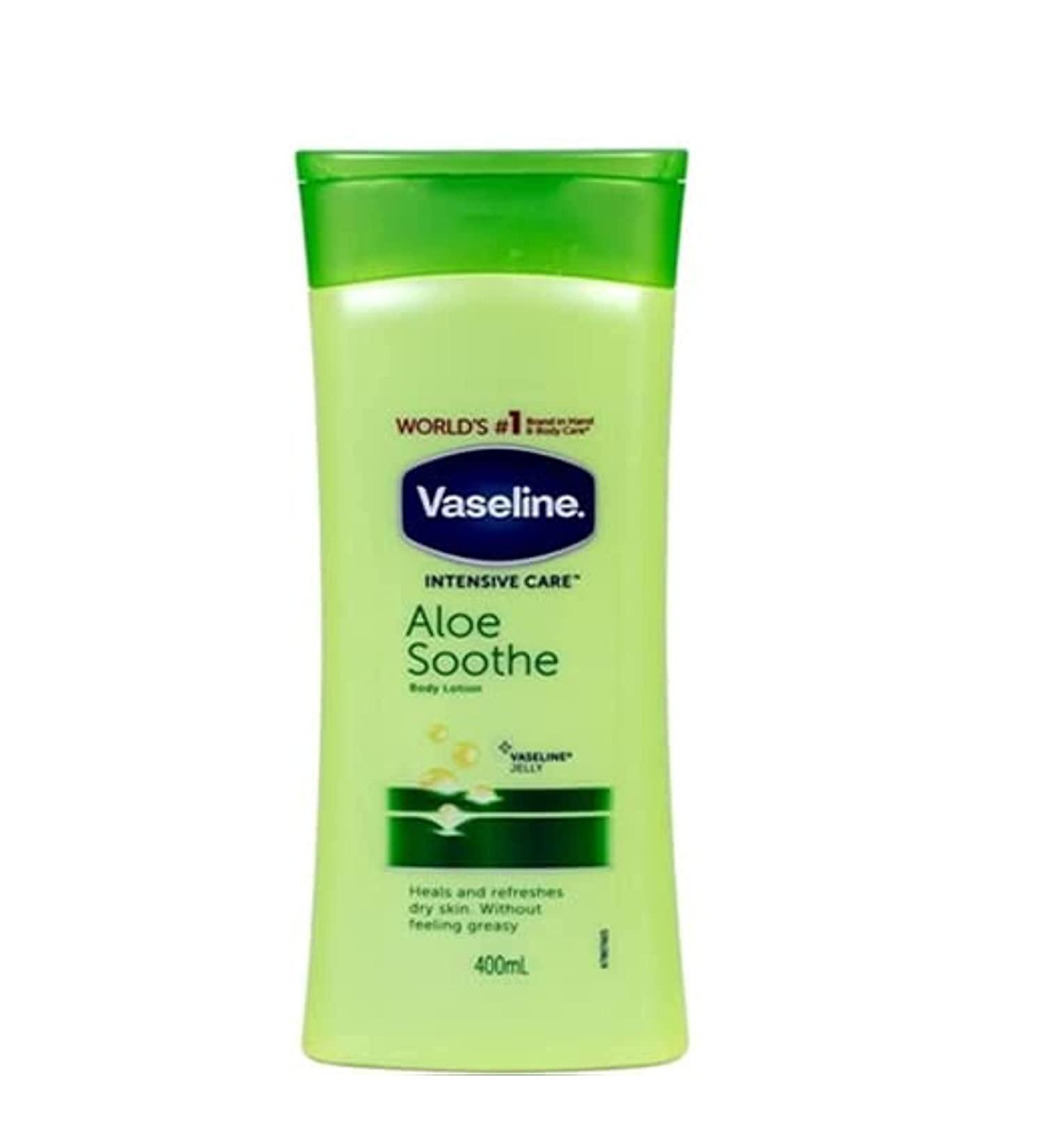 Vaseline Intensive Care Aloe Soothe Body Lotion 400ml - Hydrating & Soothing Moisturizer for All Skin Types - Buy Internationally - Buy Online on SooperMarket.com
