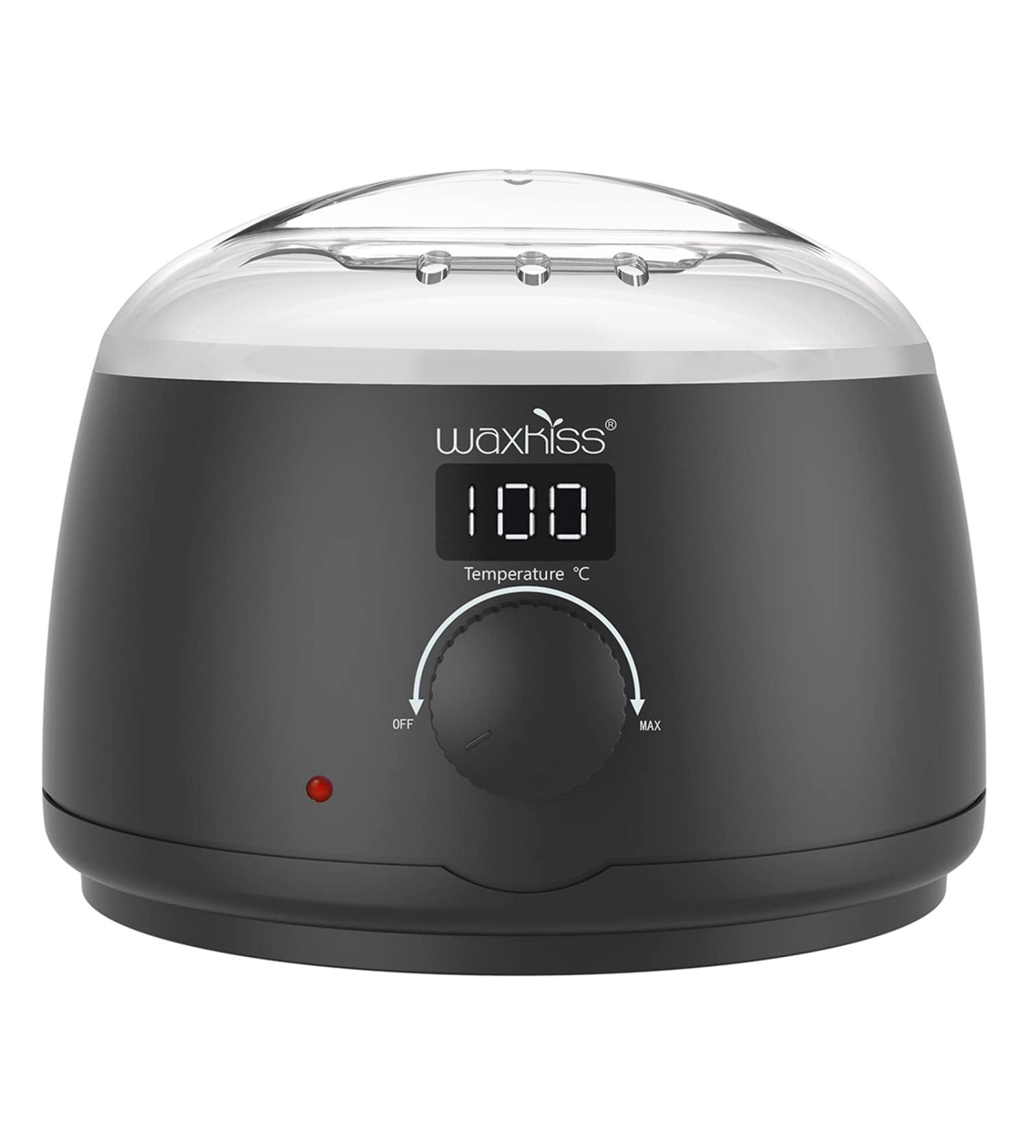 Waxkiss Digital Wax Warmer for Professional Hair Removal - 14oz Pot, See-Through Lid, Black - Buy Online on SooperMarket.com