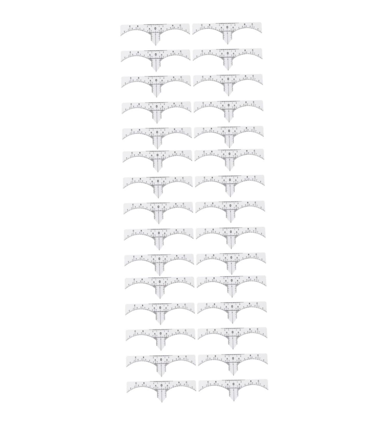 NOLITOY 30 Pcs Microblading Ruler Sticker Scale Ruler Eyebrow Guide Measure Tool Design Ruler Make up - Buy Online on SooperMarket.com