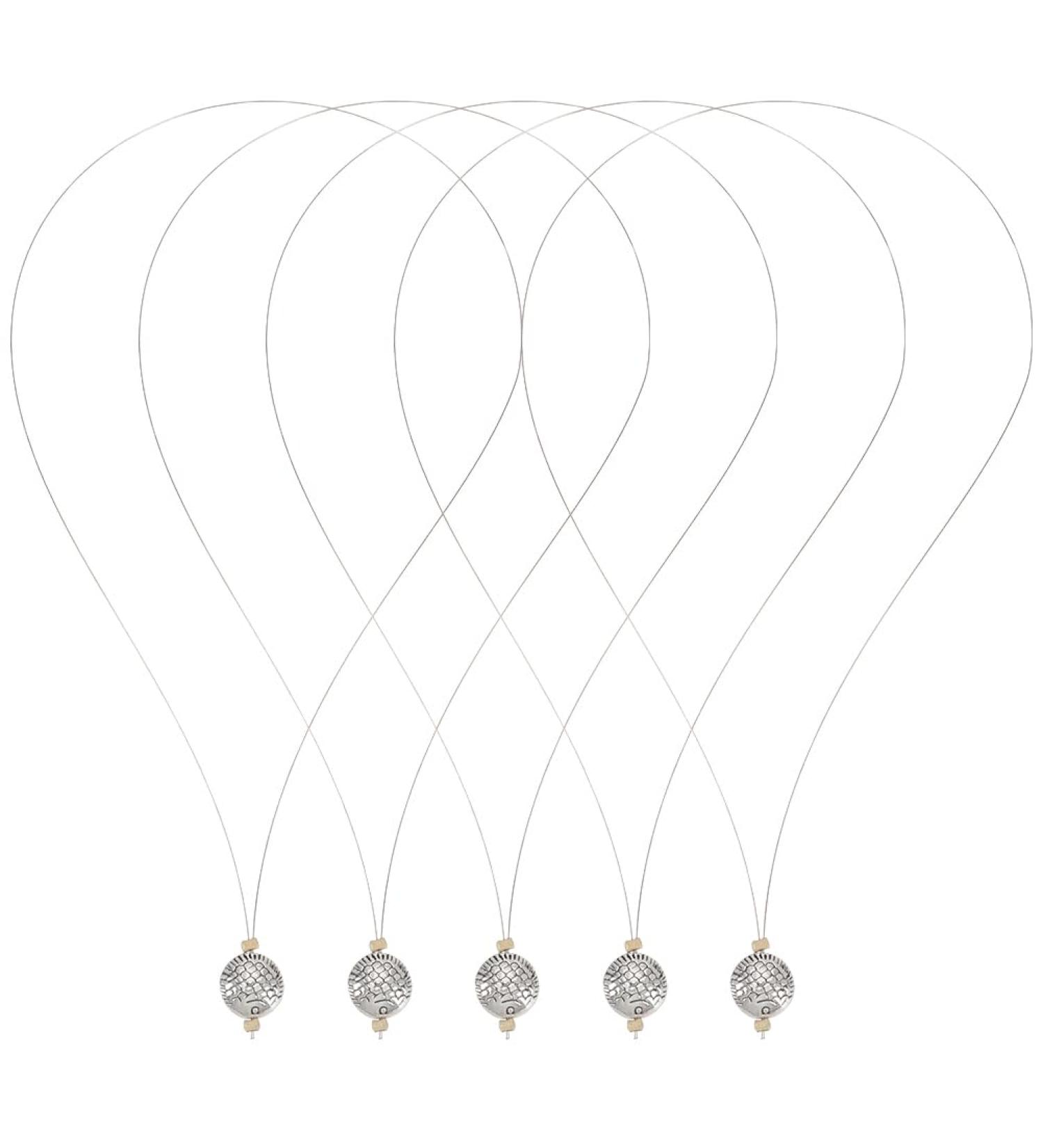 WEBEEDY Hair Extensions Rings Bead Threader Loop Needle Tool 26cm Wire Pulling Hook Beading Tool Hair Extension Accessories Kit for Hairstylist Hair Feather Extensions 5 Pieces - Buy Online on SooperMarket.com