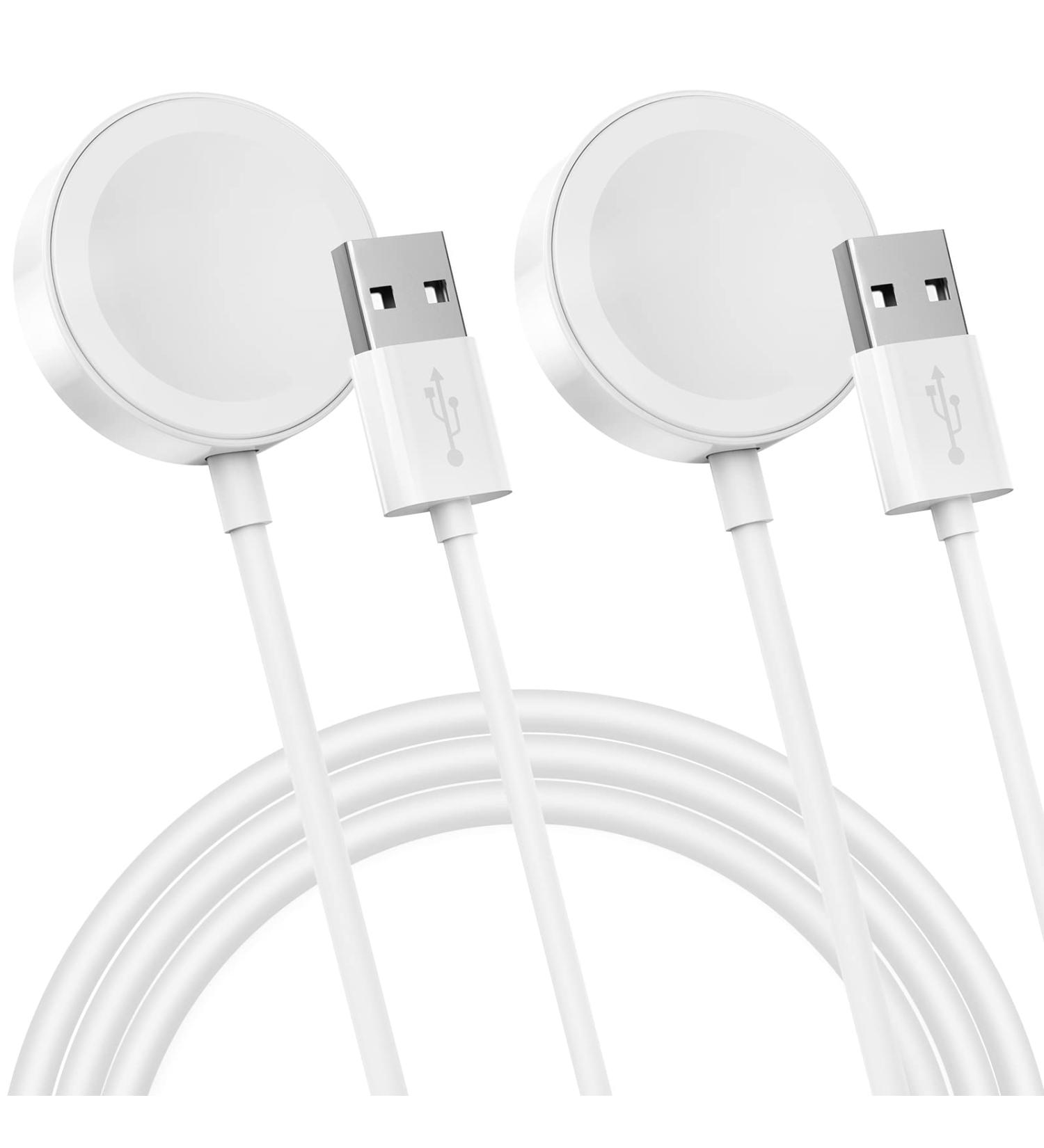 JUD Apple Watch Charger 2Pack 6.6ft Fast Magnetic Wireless Charging Cable - Compatible with Apple Watch Series 8/7/6/5/4/3/2/1/SE - White - Buy Online on SooperMarket.com
