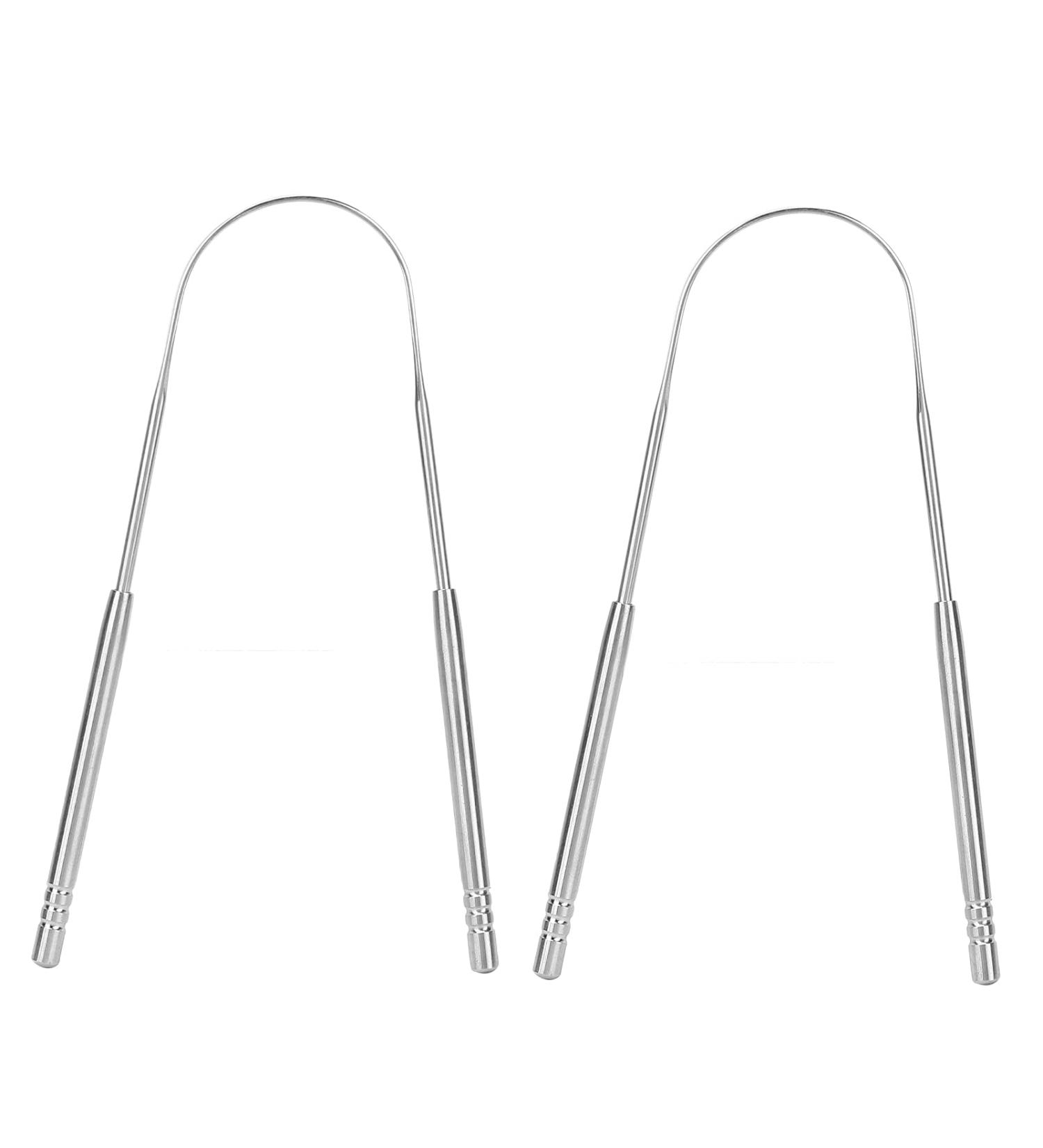 Stainless Steel Tongue Scraper | U-Shaped Tongue Cleaner for Bad Breath & Oral Health - Buy Online on SooperMarket.com