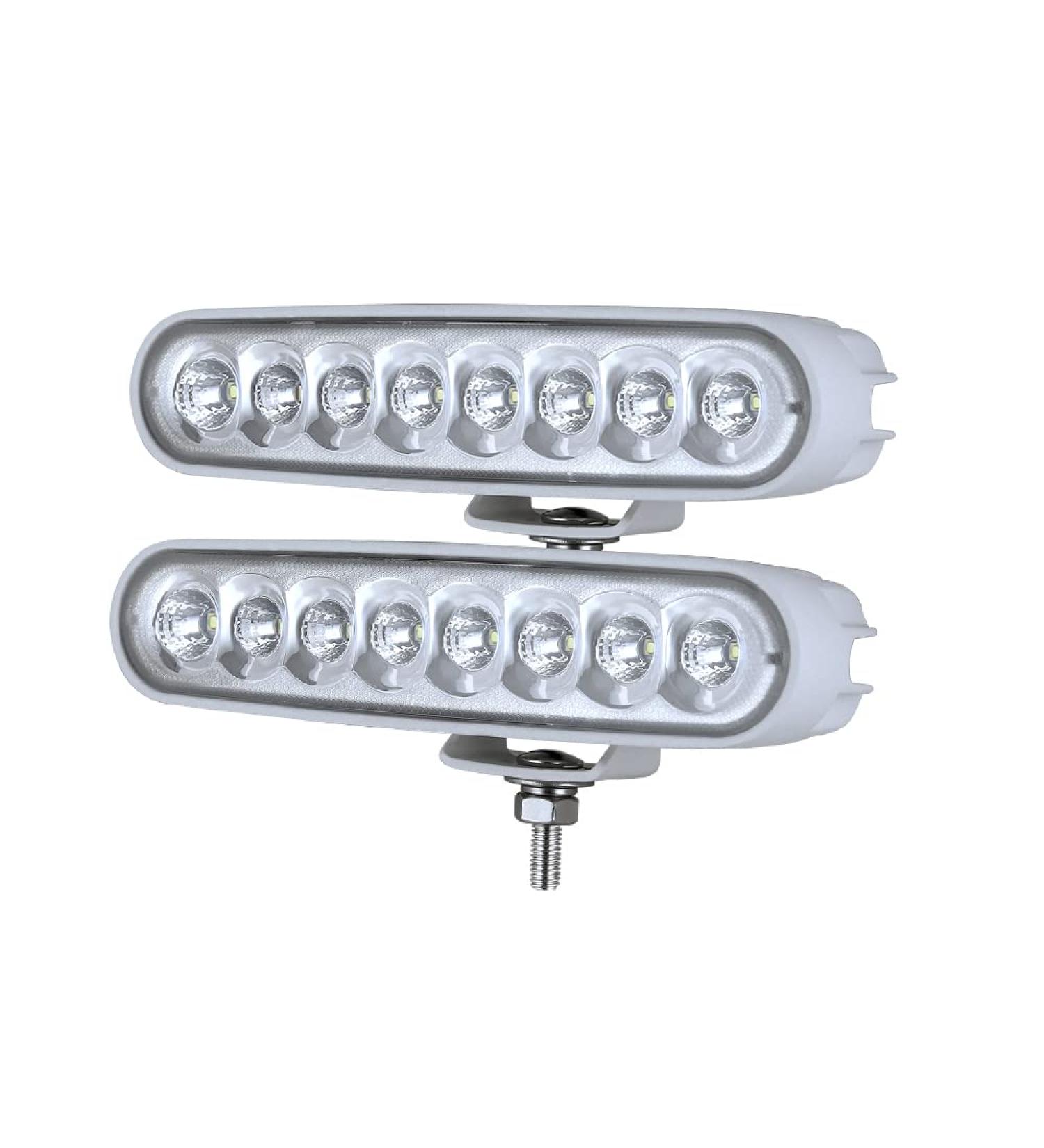 BIGLIONX 6.5 Flood LED Light Bar 80W 8600LMS - Marine Grade Boat Lights (White) - Buy Online on SooperMarket.com