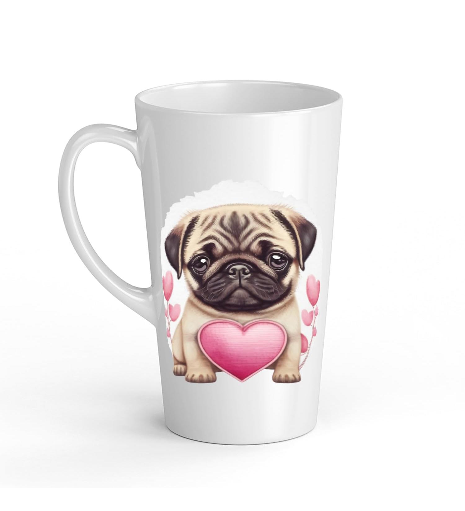 White Ceramic Baby Carlin Mug - Large 483 ml Perfect for Hot Chocolate or Milk Fun and Easy to Use
