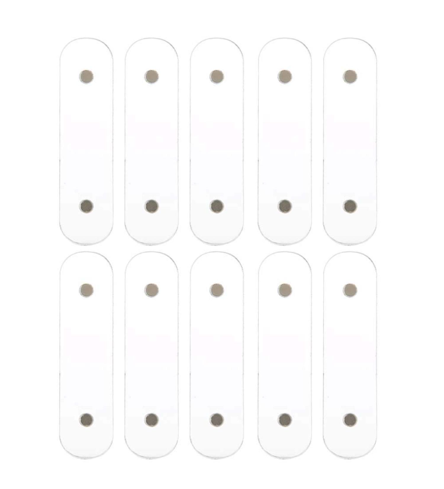 10PCs Transparent Nail Art Tips Display Stand | Double-Sided Adhesive Tape | Acrylic Strip Display for Home & Salon Use | DIY Nail Accessories - Buy Online on SooperMarket.com