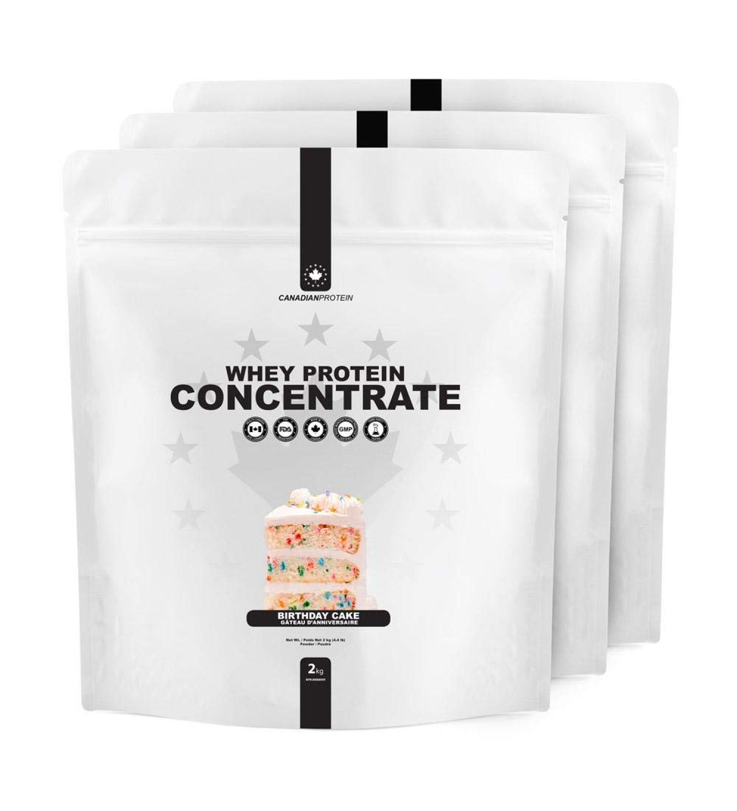 Canadian Protein Whey Concentrate 24g of Protein | 6 kg of Birthday Cake Flavored Low Carb Keto Friendly Workout Recovery Drink | Protein Powder Rich in BCAA Amino Acids - Buy Online on SooperMarket.com