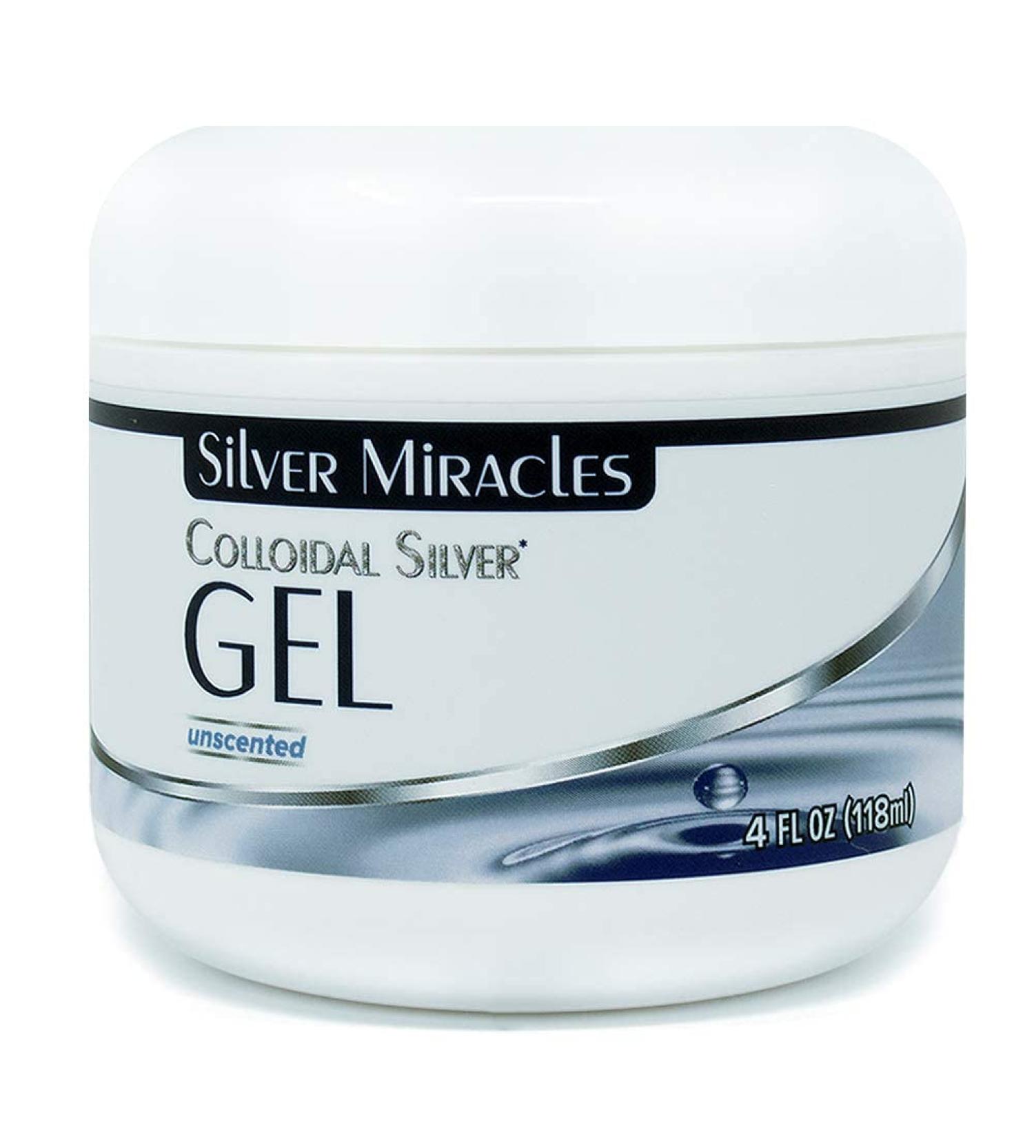 Silver Miracles Colloidal Silver Gel 4oz - Soothes Burns & Irritated Skin - Healing Aid - Protects & Moisturizes - Buy Online on SooperMarket.com