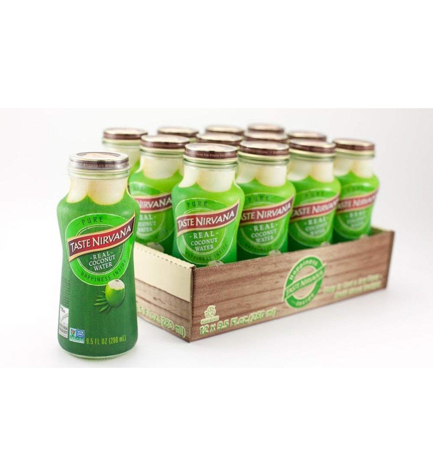 4 set Taste Nirvana Real Coconut Water 9.5 Ounce (Pack of 12)