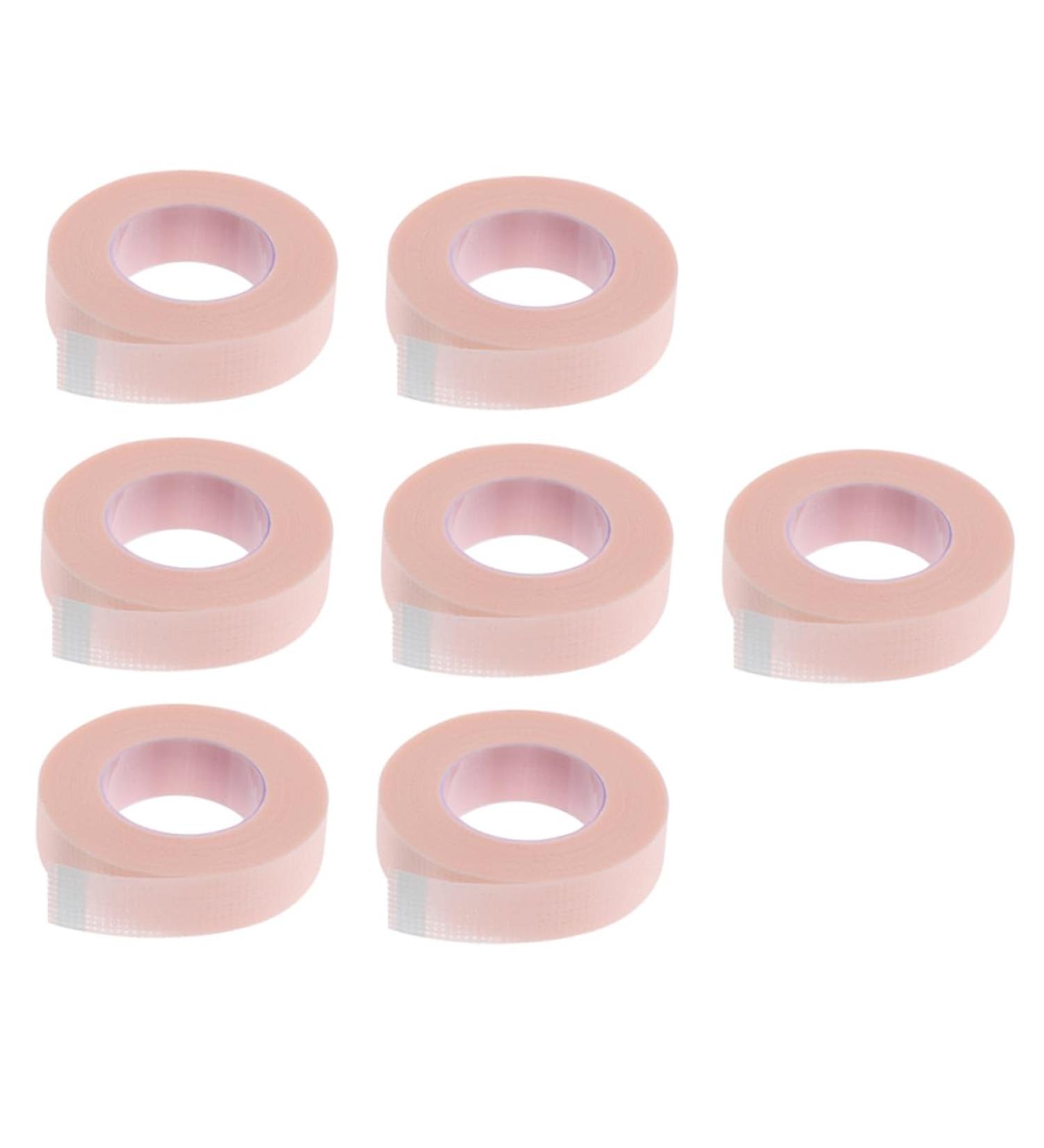 Ipetboom Adhesive Fabric Lash Tape - 7 Rolls Non-Woven Eyelash Extension Tapes 5.1x1.2cm Pink | International Shipping Available - Buy Online on SooperMarket.com