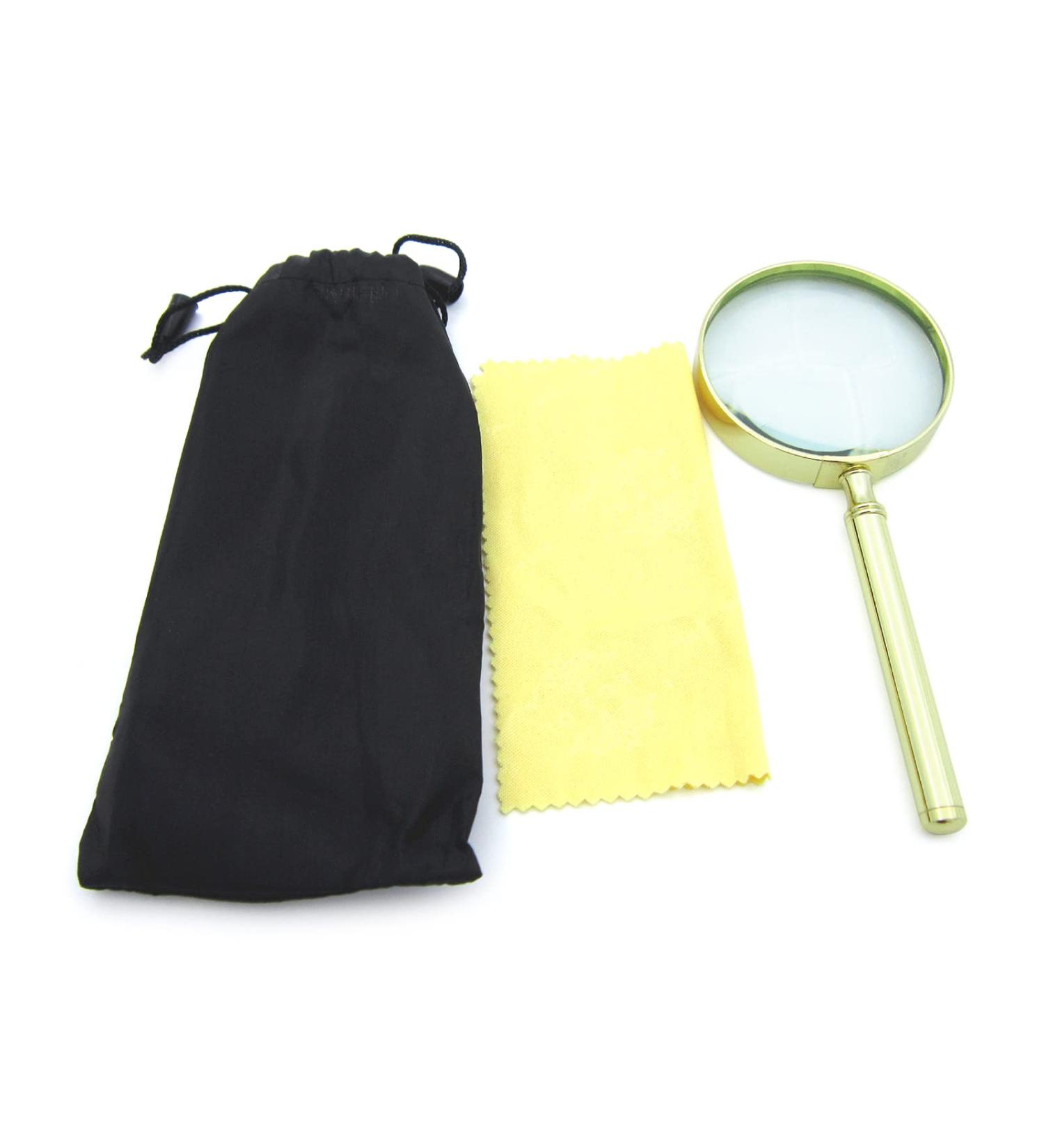65mm 30X Handheld Glass Shatterproof Reading Magnifier for Seniors and Kid Lens Metal Handle Handheld Glass 30x - Buy Online on SooperMarket.com