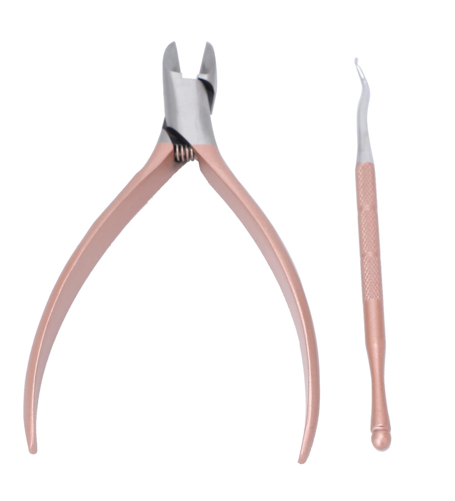 Verdant Touch Toenail Lifter Stainless Steel Toenail Nippers and Lifter Set Professional Ingrown Nail Pedicure Tools Rose Gold for Precision Nail Care - Buy Online on SooperMarket.com