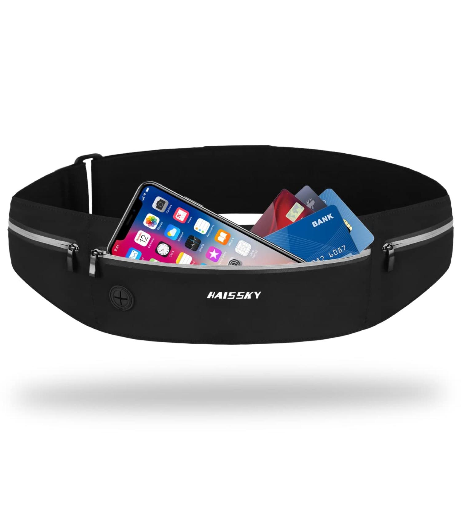 Haissky PLASS Waterproof Running Belt for Cell Phones - Ultra-Thin Hip Bag for Jogging Fitness and Travel (Fits Phones Up to 6.9 ) - International Shipping - Buy Online on SooperMarket.com