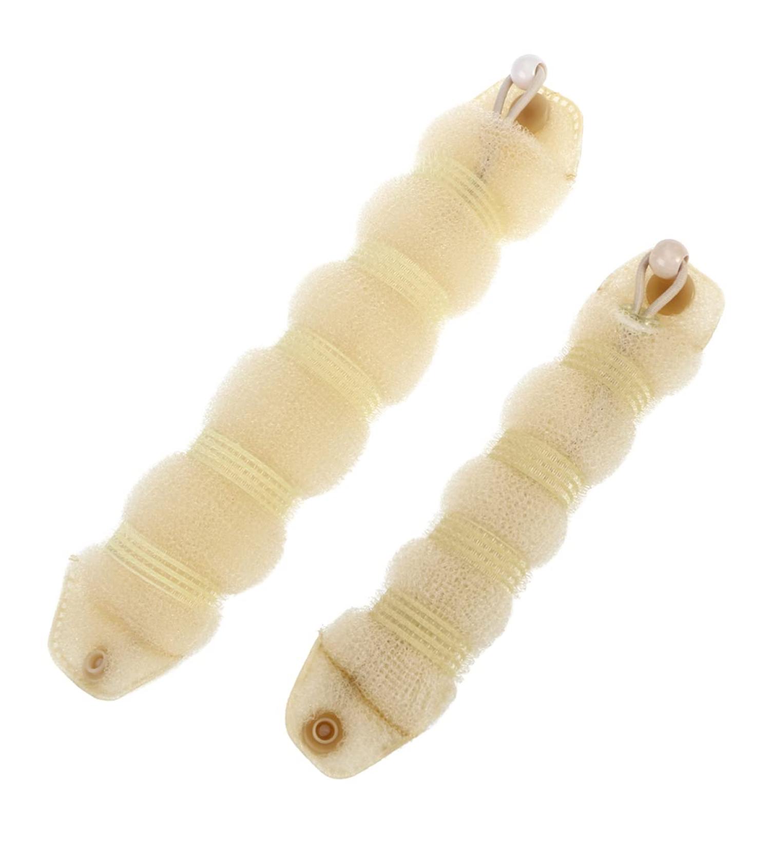 KALLORY Womens Hair Bun Maker 2pcs - French Hair Clip Styling Accessory - Beige Donut Chignon Curler - Buy Online on SooperMarket.com