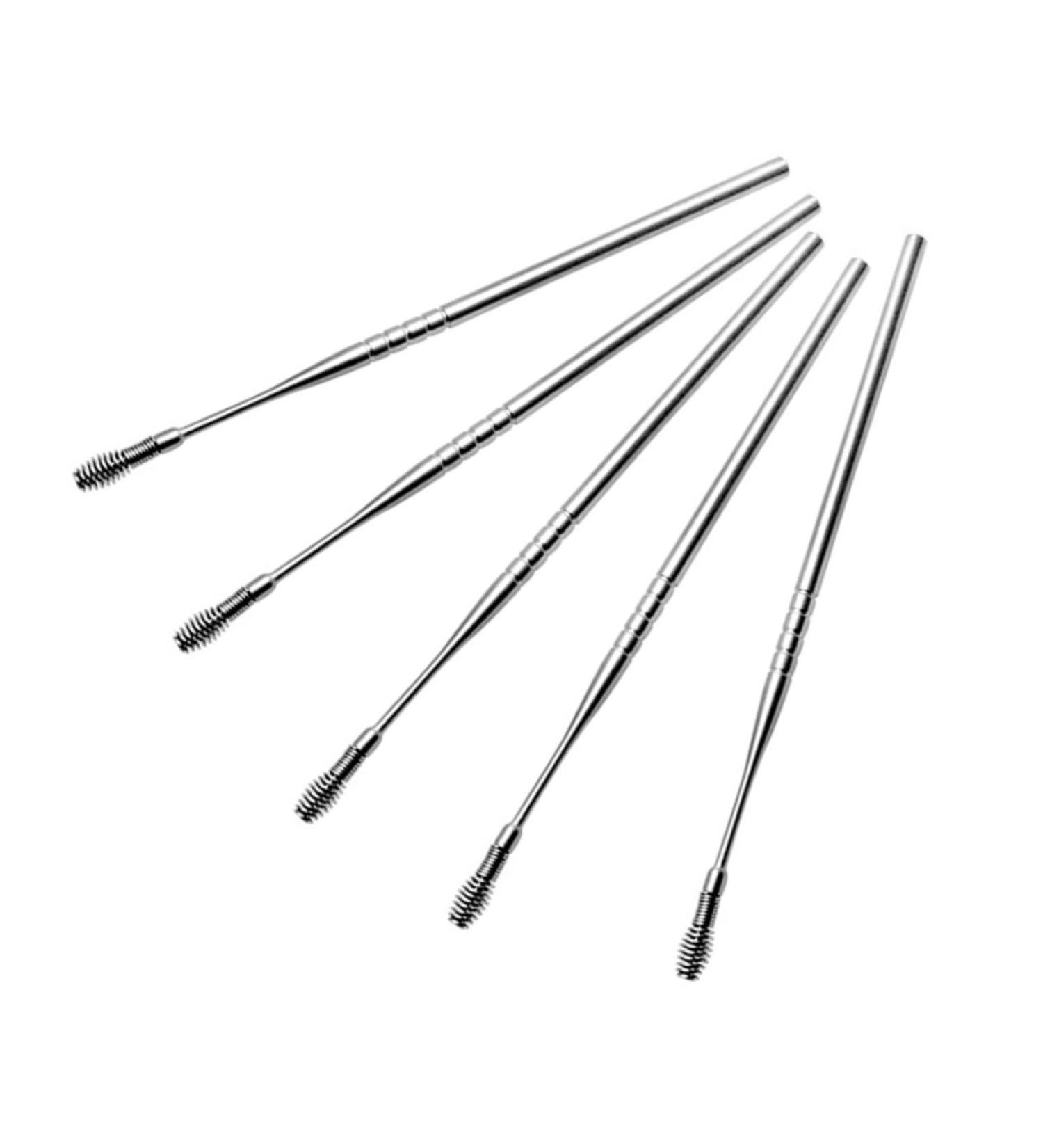 KALLORY 5pcs Ear Wax Scoop Kit - Ear Cleaner Spring Tool Ear Spoon Silver Wax Remover - Buy Online on SooperMarket.com