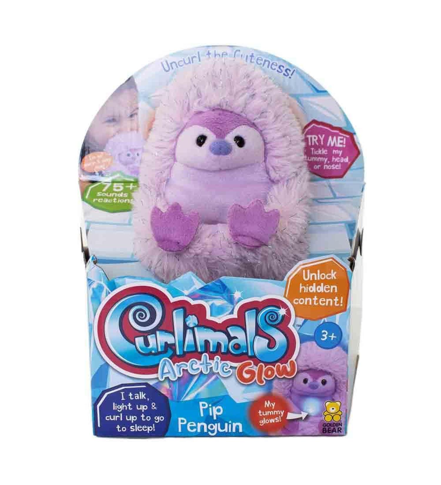 Curlimals Pip Penguin: Arctic Glow Interactive Soft Toy | Cute Plush with Laughing Light-Up Tummy | Age 3-6 - Buy Online on SooperMarket.com