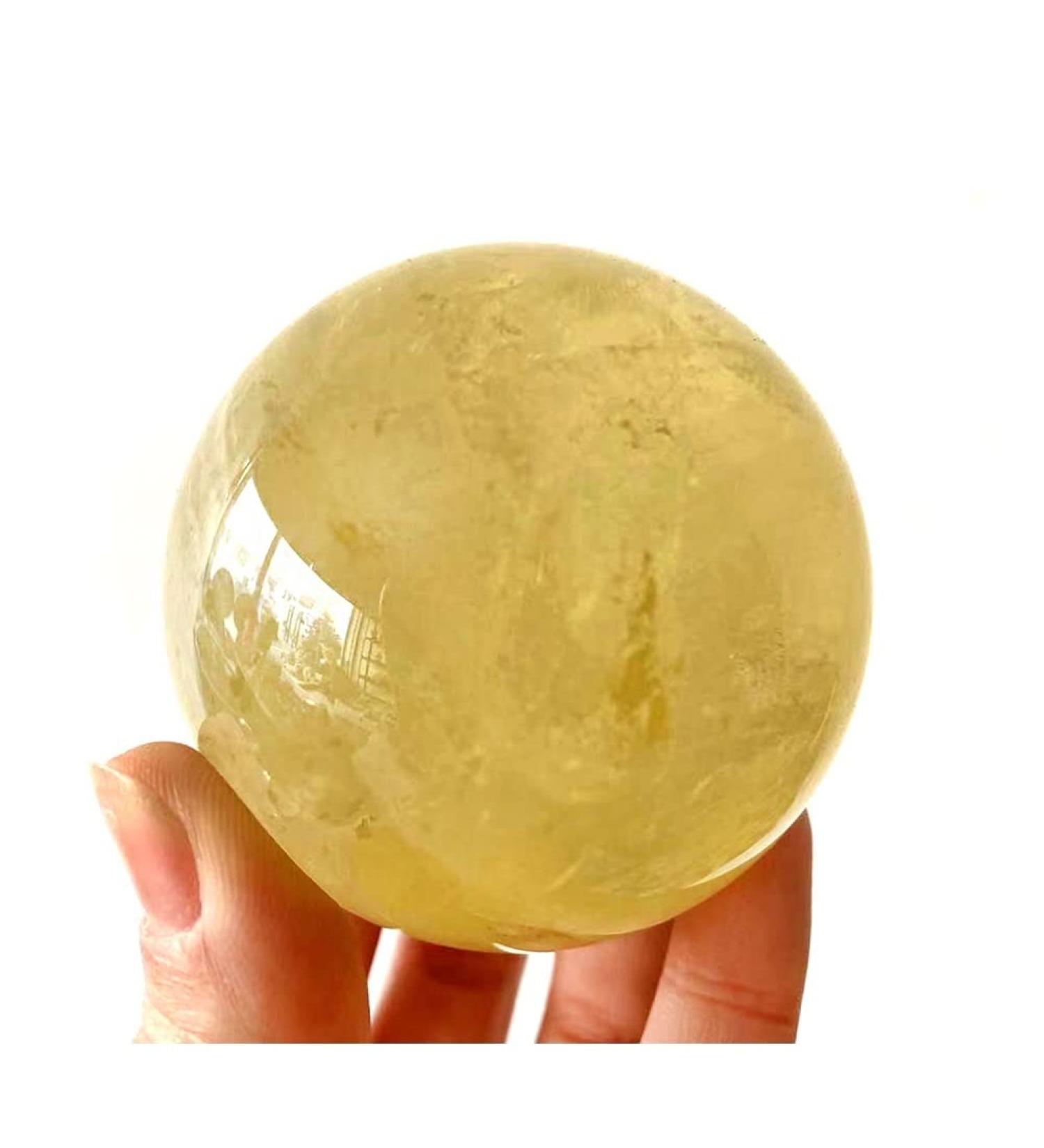 Collection Natural Citrine Crystal Quartz Sphere Healing Crystal Ball Globe for Feng Shui Decoration Specimen (Size : 100g) - Buy Online on SooperMarket.com