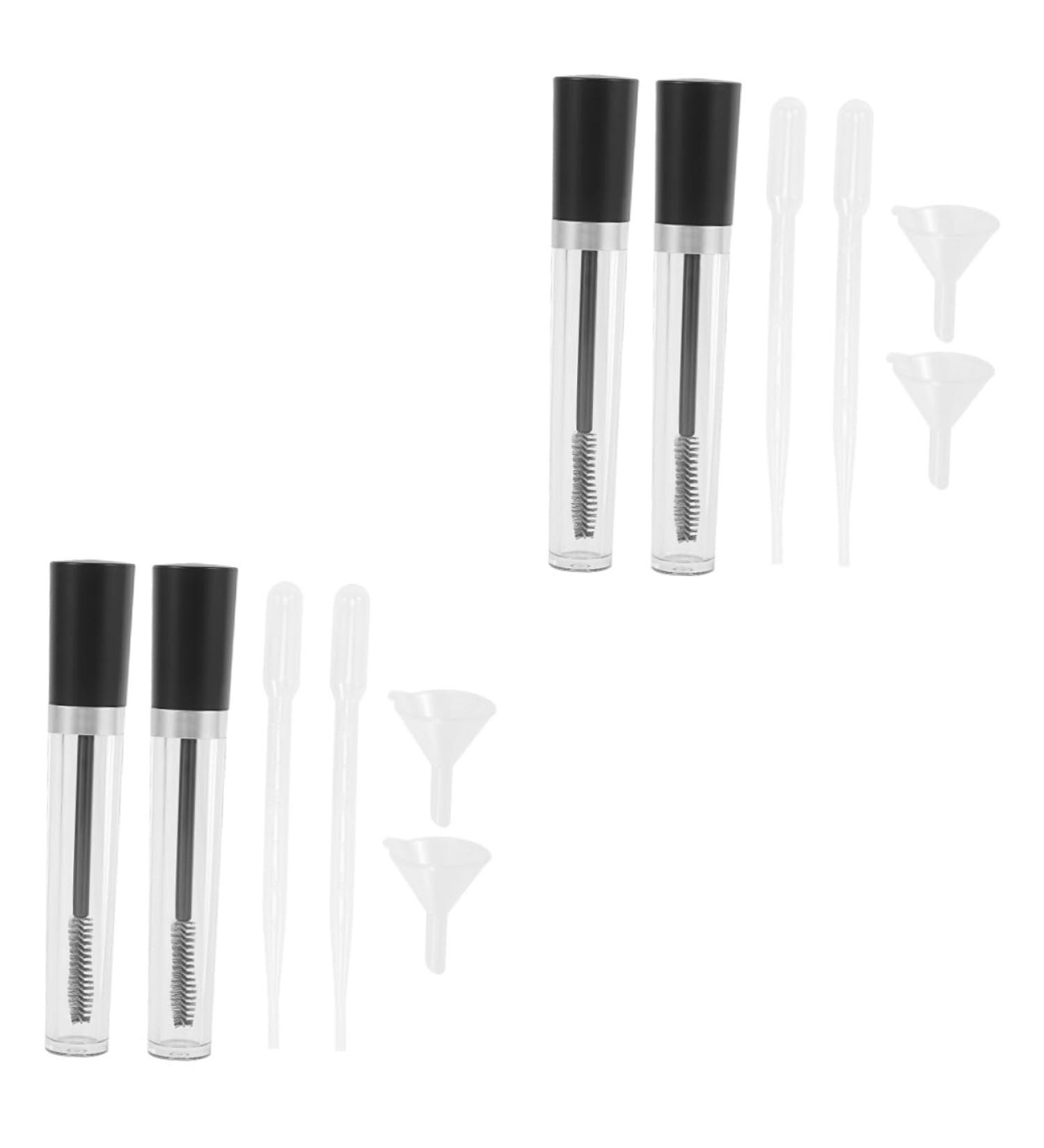 Healeved 4 Sets Empty Mascara Tube Clear Mascara for Eyelashes Volume Clear Eyelash Mini Funnel Plastic - Buy Online on SooperMarket.com