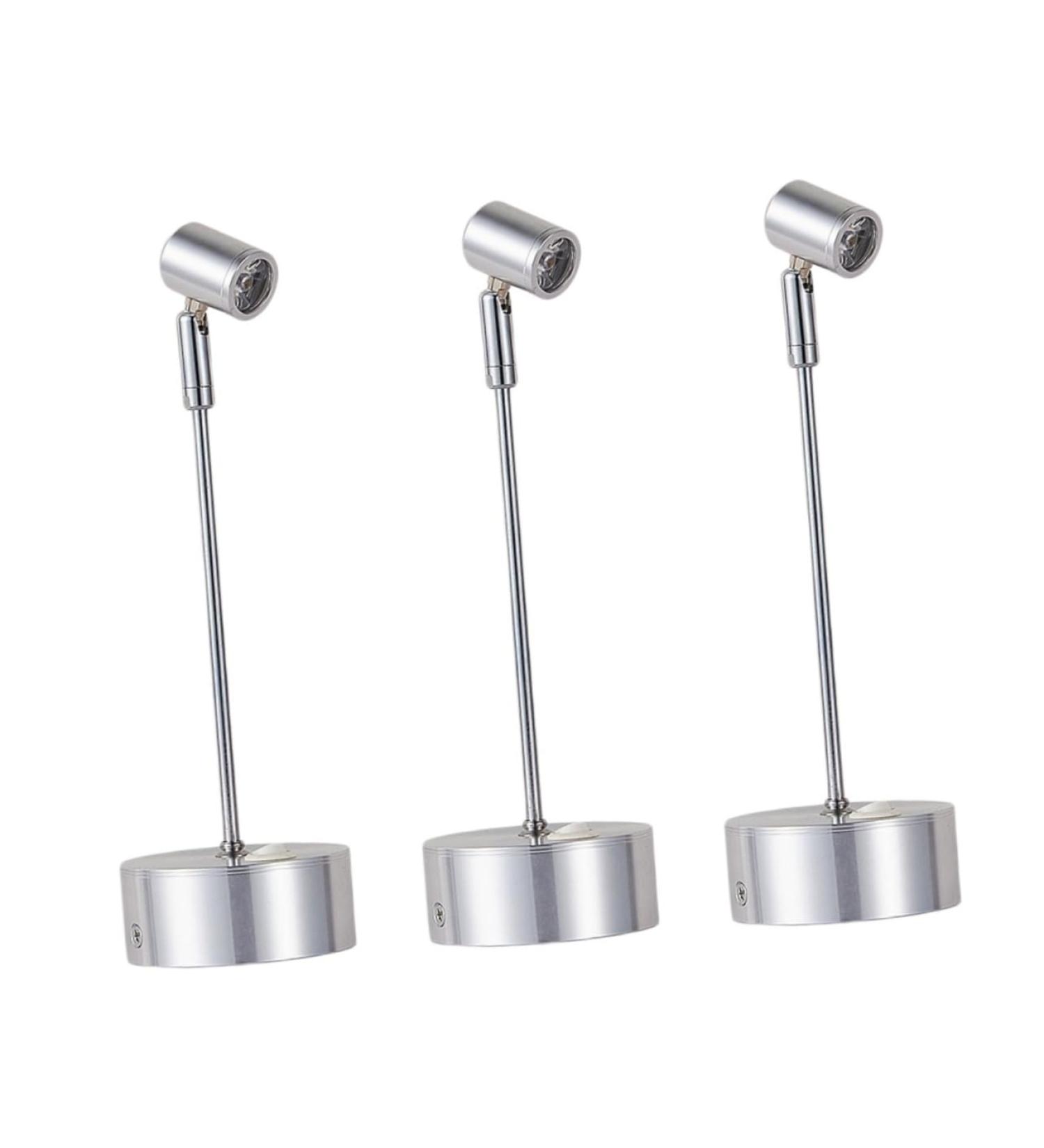 Mikikit 3pcs Showcase Spotlights Display Case Lights Spot Lights Outdoor Led Bedside Table Lamp Fashion 15c Size 1x3pcs Silverx3pcs - Buy Online on SooperMarket.com