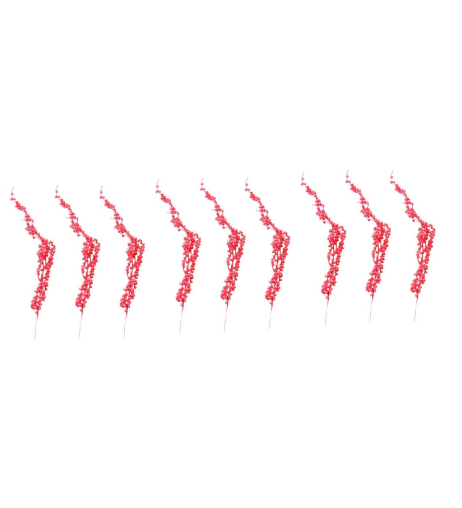 HOMSFOU 9 pcs crafts branch christmas tree red fruit christmas berry spray crafts berry picks dragon beard Foam berry decorate Christmas Red Berry Twig Stem Accessories red berries - Buy Online on SooperMarket.com