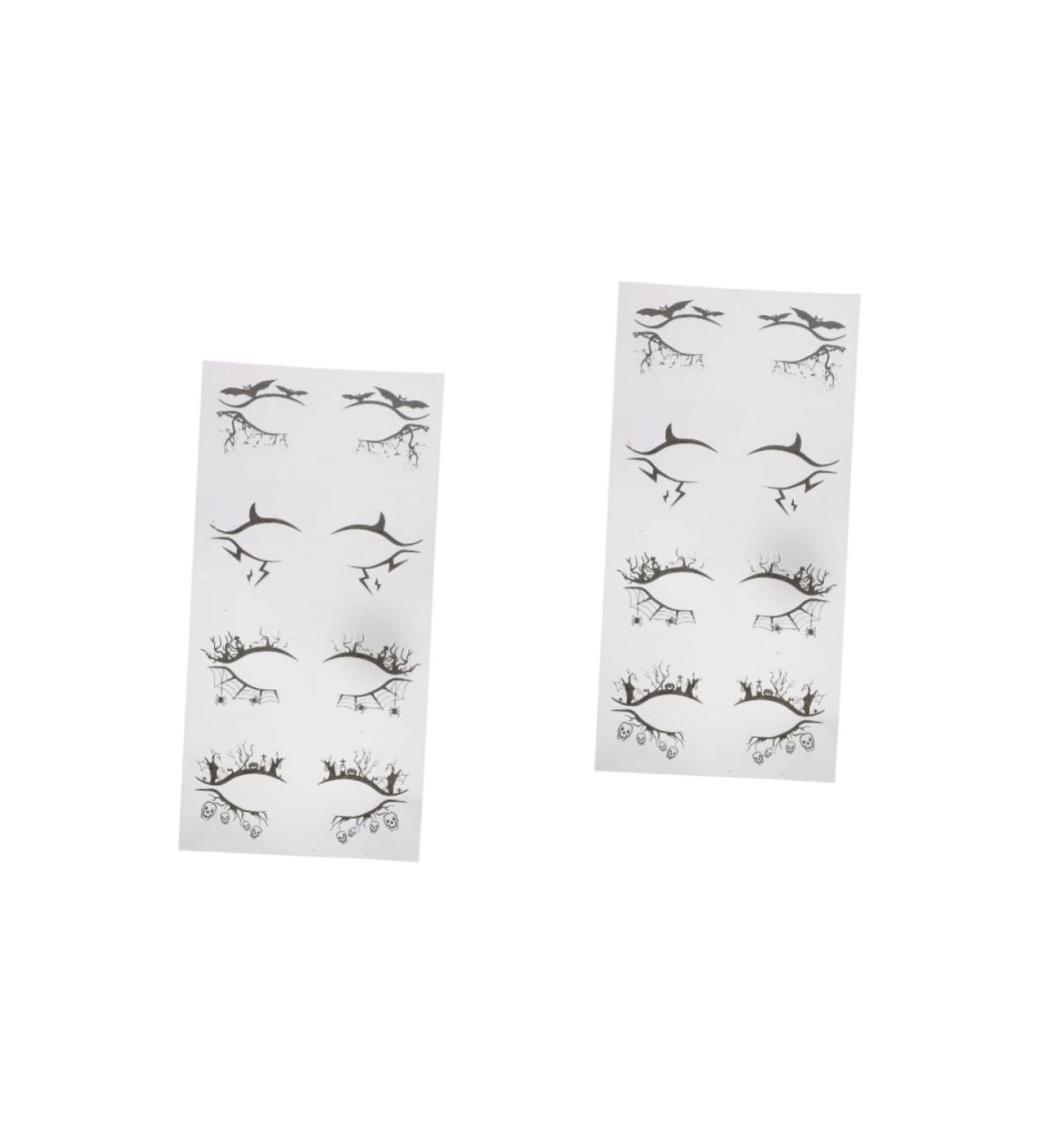 FOYTOKI 8 Pairs Halloween Eyeliner Stickers Hollow-out Eyeshadow Stickers Eye Line Strip Black Pvc - Buy Online on SooperMarket.com