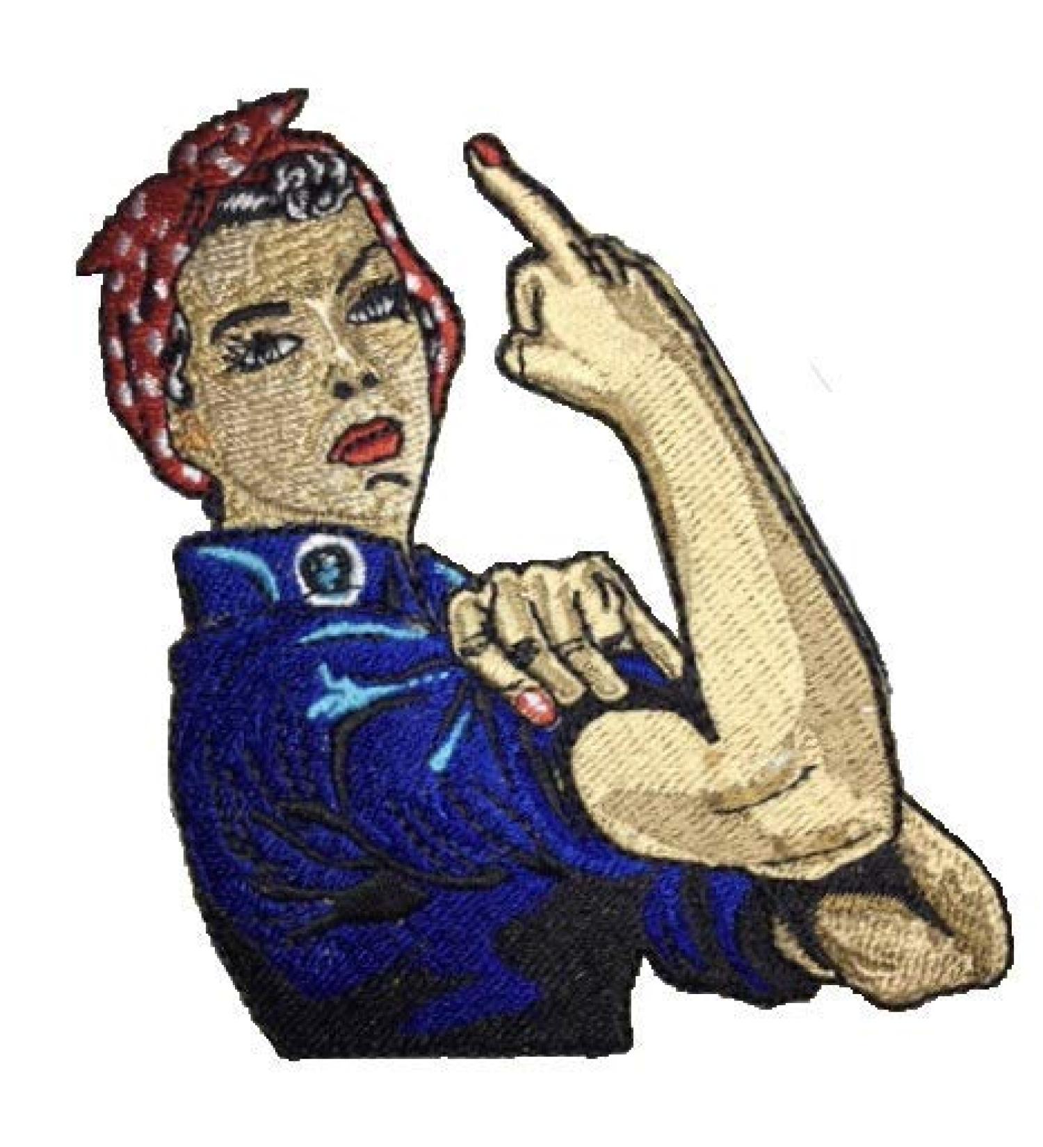 Crude Rosie The Riveter - Embroidered Morale Patch