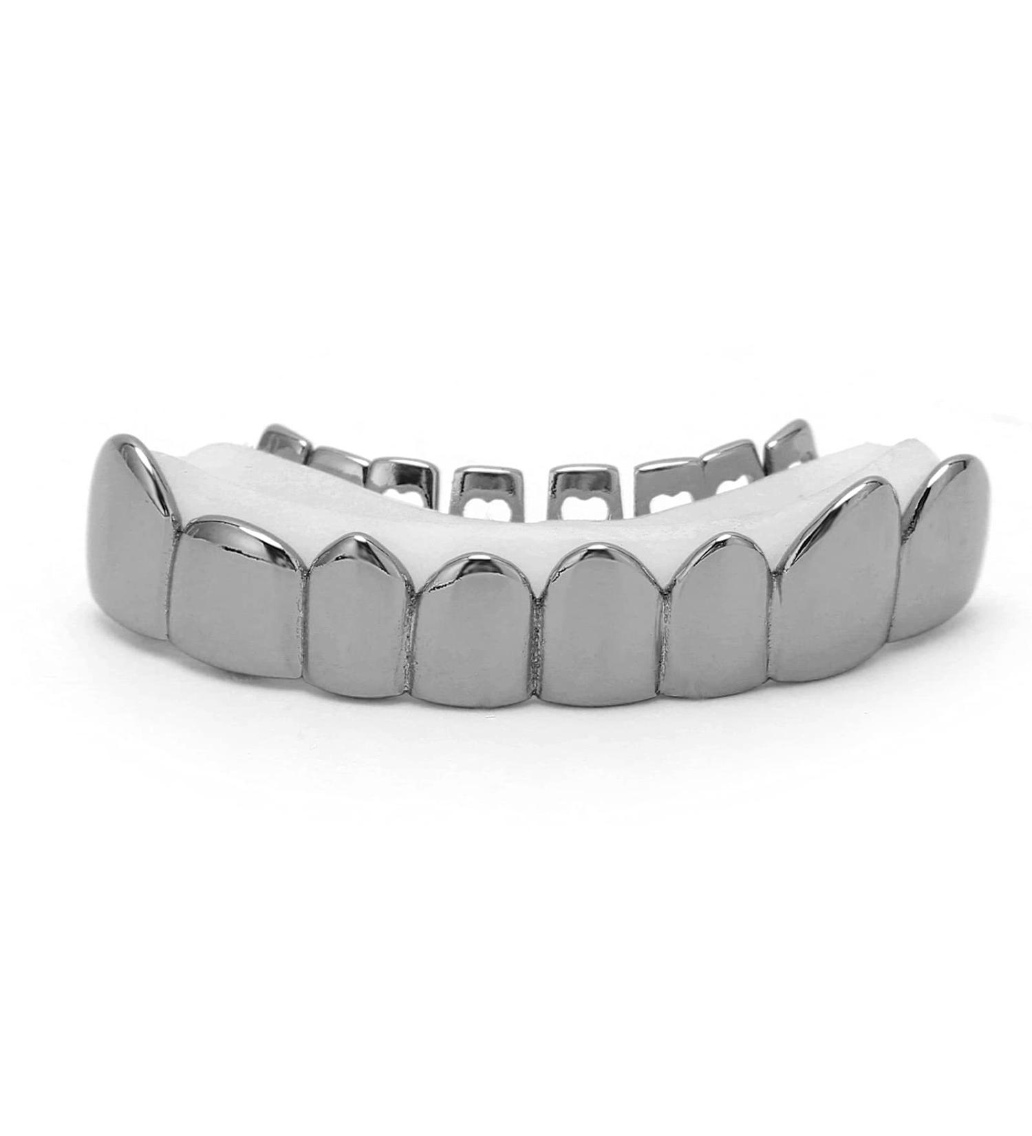 18K Gold Lower Teeth Hip Hop Grills - Halloween Festival Decoration Accessory for Men & Women (Black) - Buy Online on SooperMarket.com