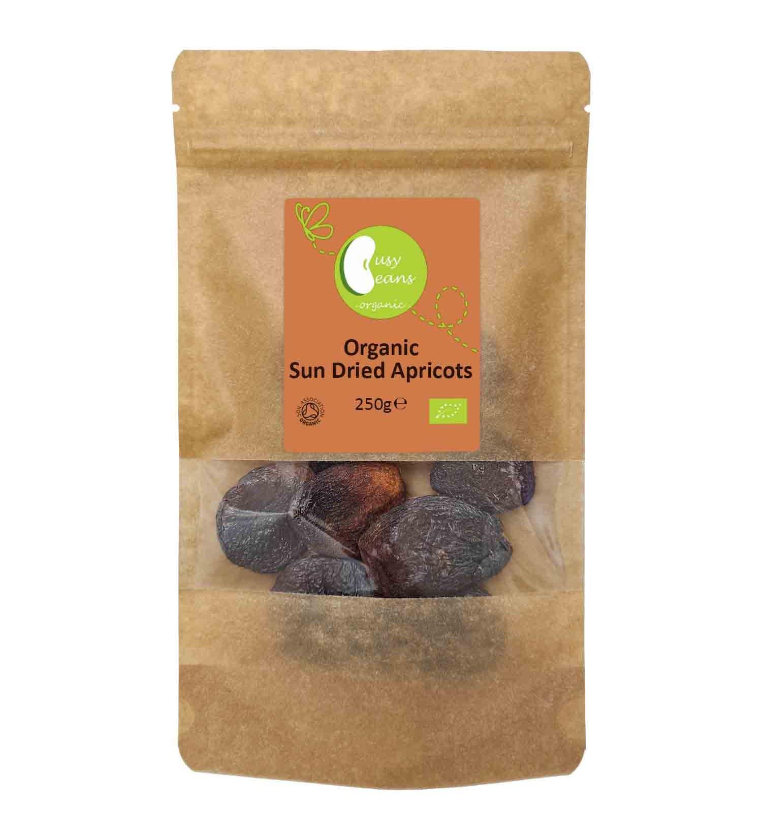 Organic Sun Dried Apricots - Certified Organic - by Busy Beans Organic (250g) - Buy Online on SooperMarket.com