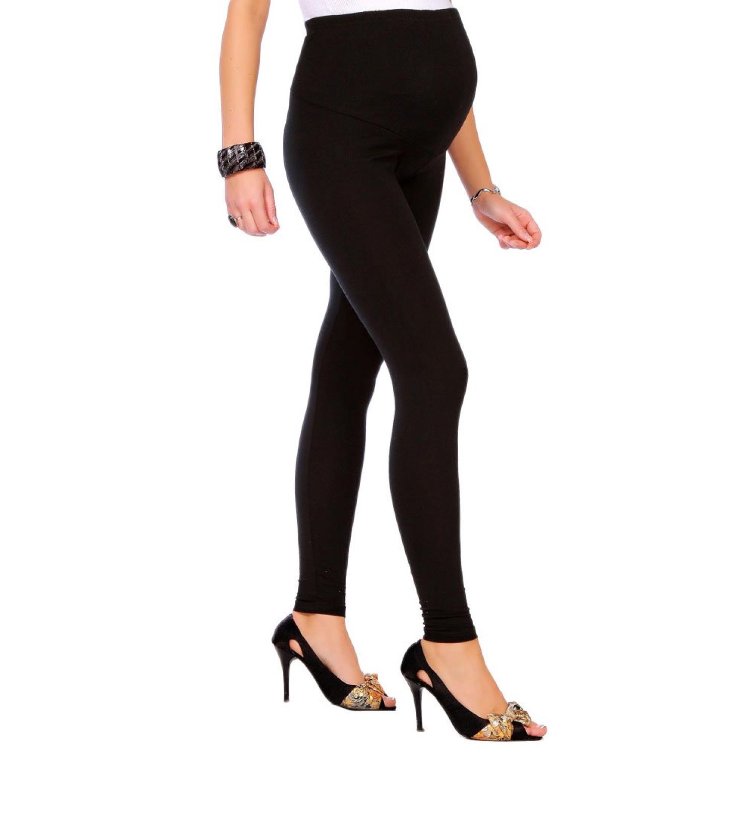FUTURO FASHION Women's Maternity Leggings | Full Ankle Length Cotton Pregnancy Pants | Belly Support | Size 8-22 | Black - Buy Online on SooperMarket.com