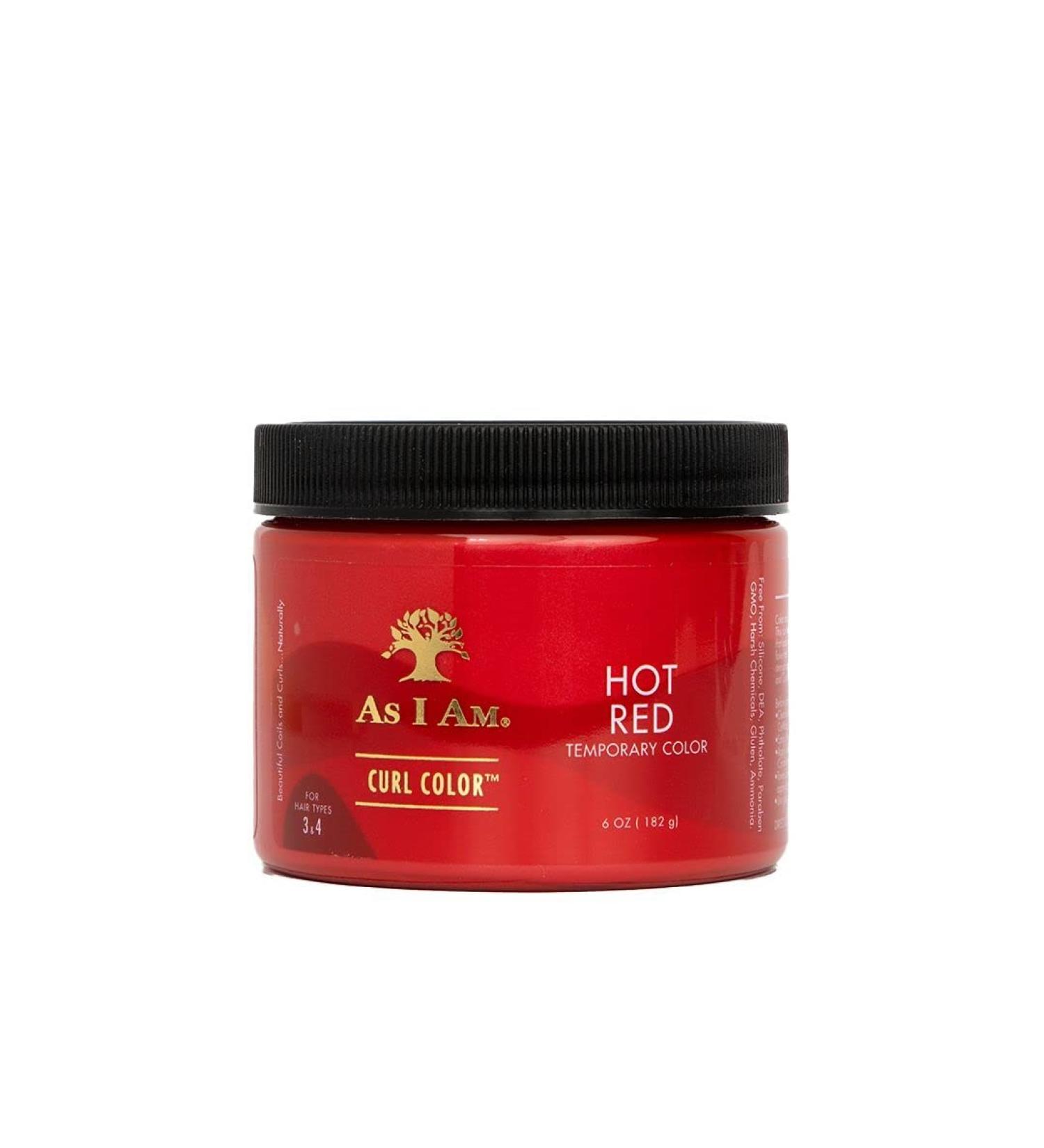 As I Am Curl Color Hot Red 6oz Gel - Temporary Color & Curling with Medium Hold - Vegan & Cruelty Free - Buy Online on SooperMarket.com